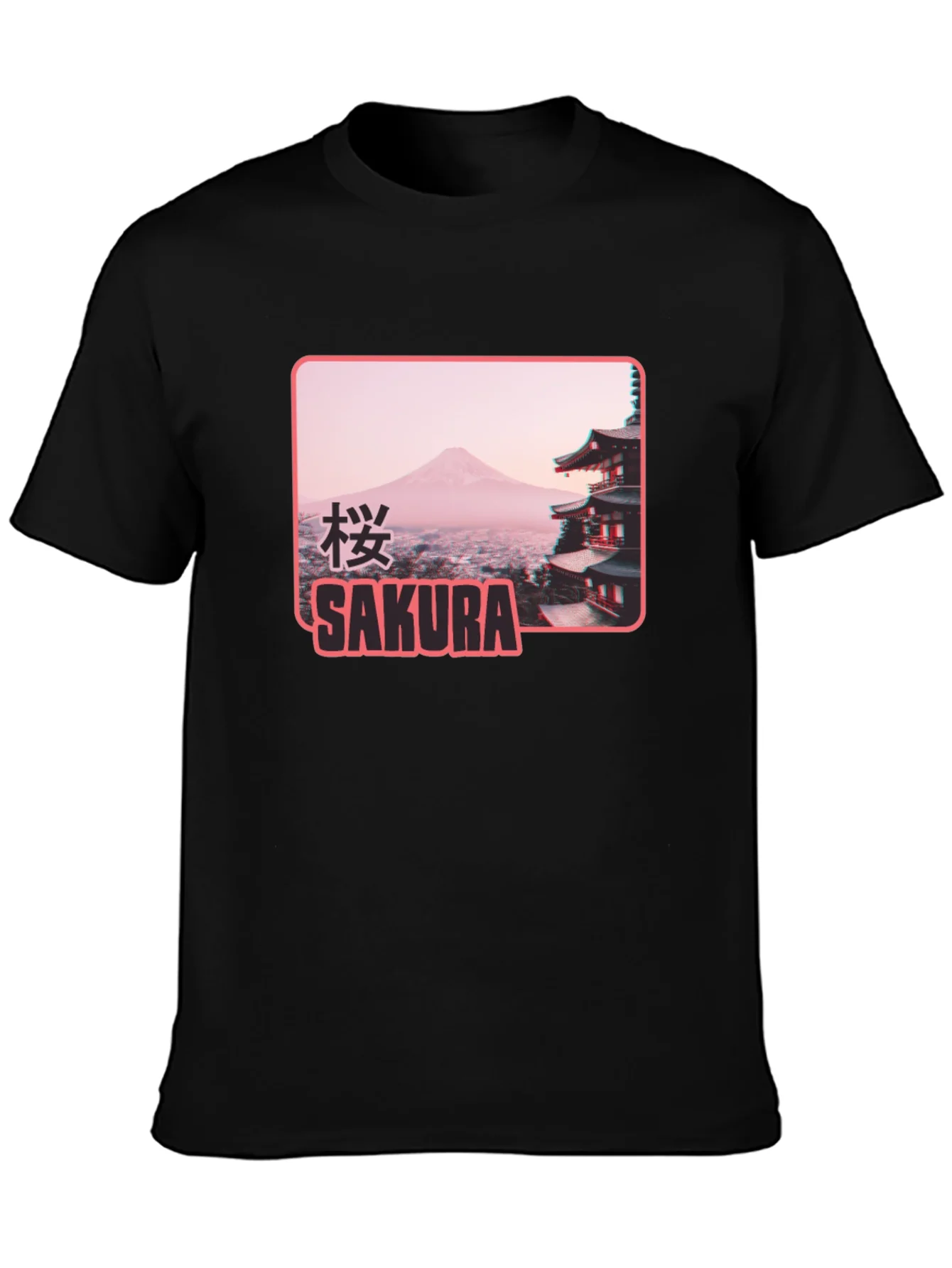 Rebbecca Sakura Japan Graphic T-Shirt - Black