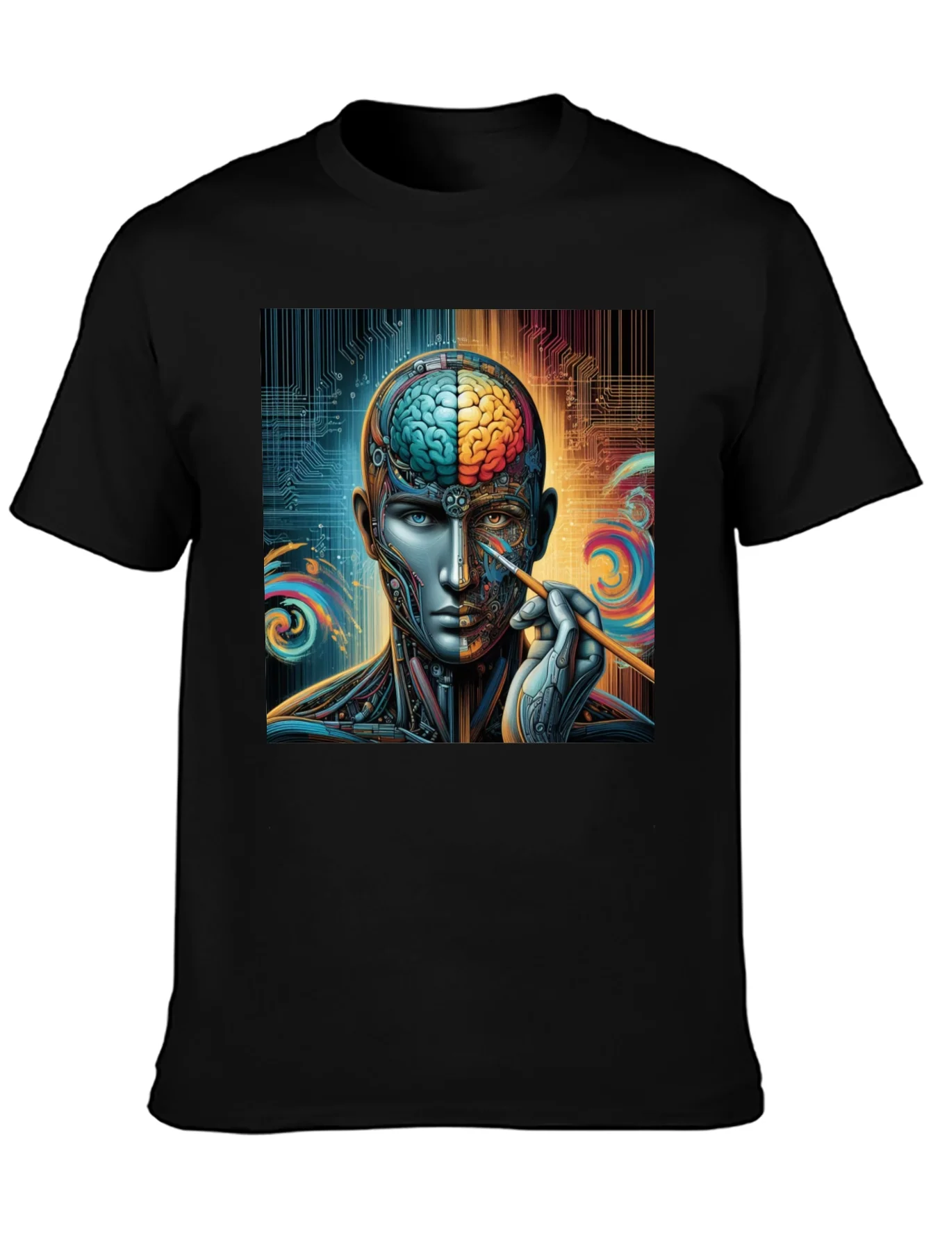 Rebbecca Cyberpunk Brain Artist Graphic Tee