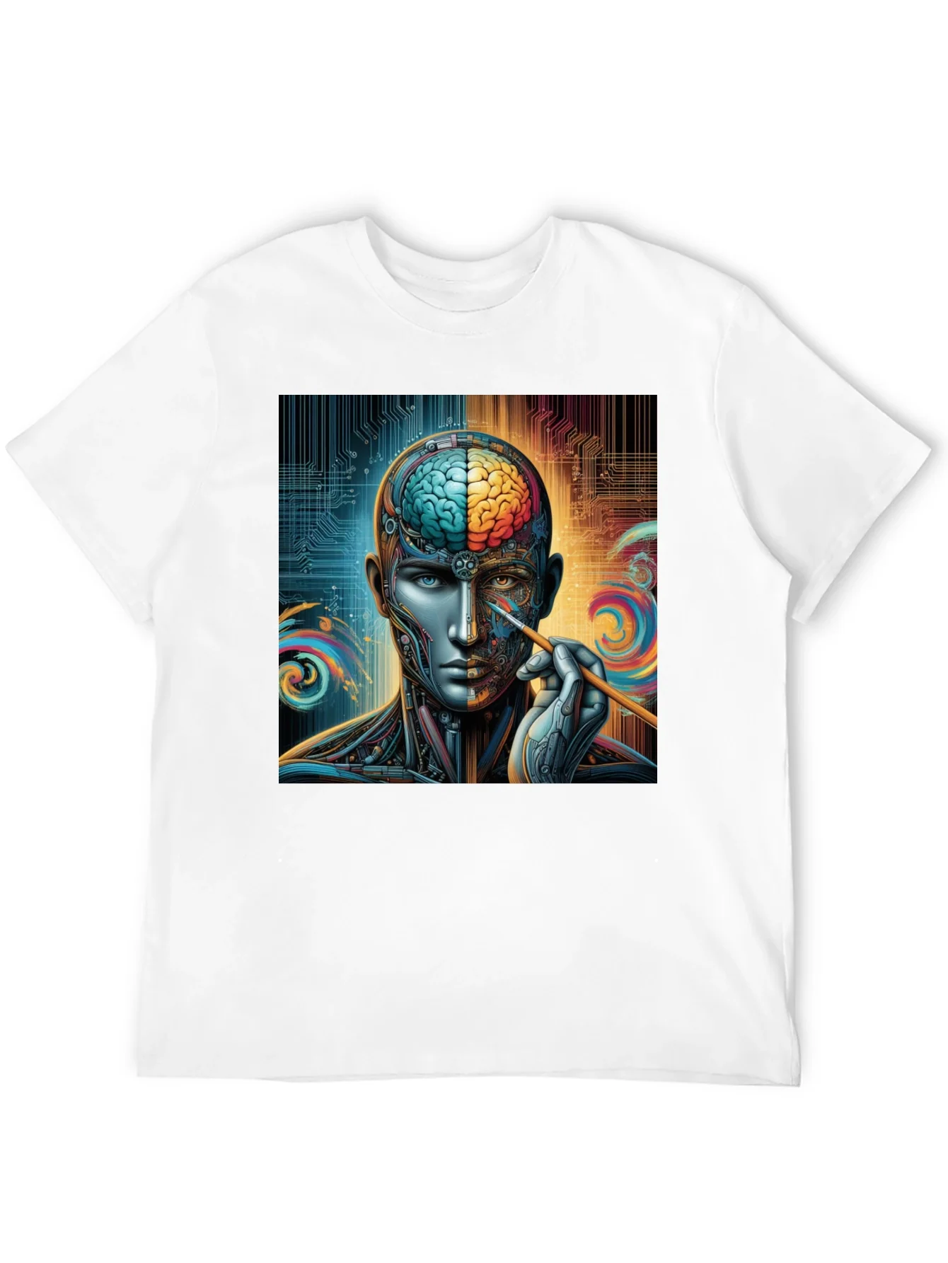 Rebbecca Cyberpunk Brain Artist Graphic Tee