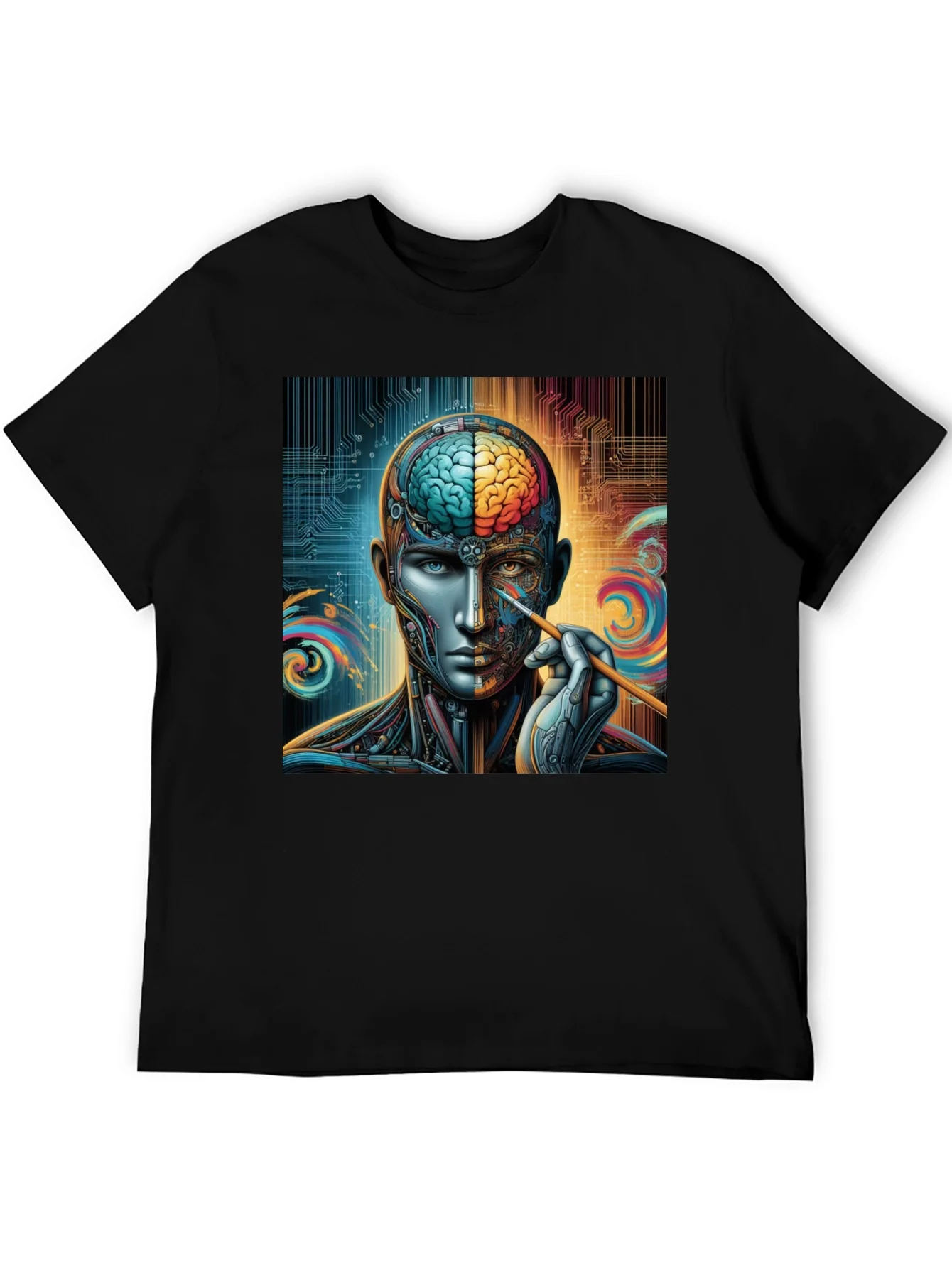 Rebbecca Cyberpunk Brain Artist Graphic Tee