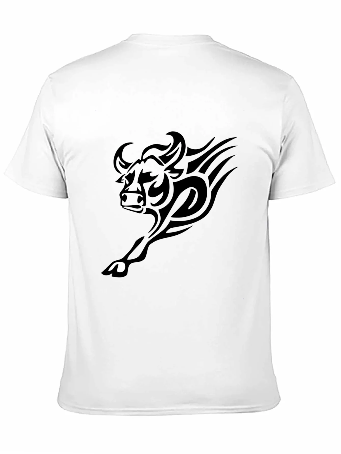 Camiseta Negra con Toro Tribal
