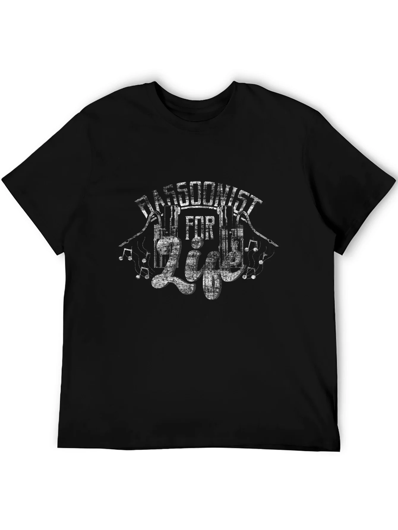 Camiseta Negra Fagotista de Por Vida