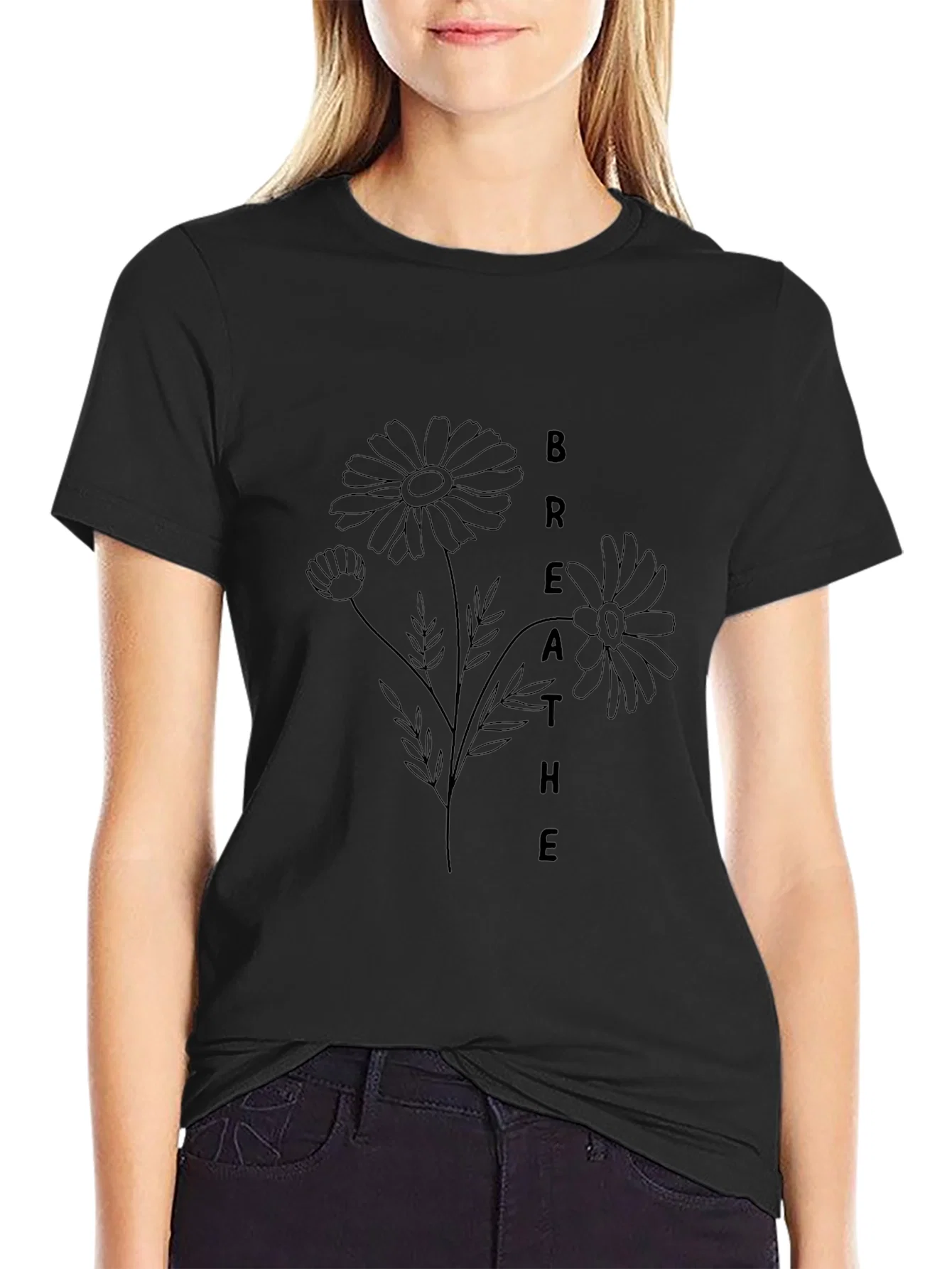 Rebbecca Breathe Daisy Graphic Tee - Stylish Comfort