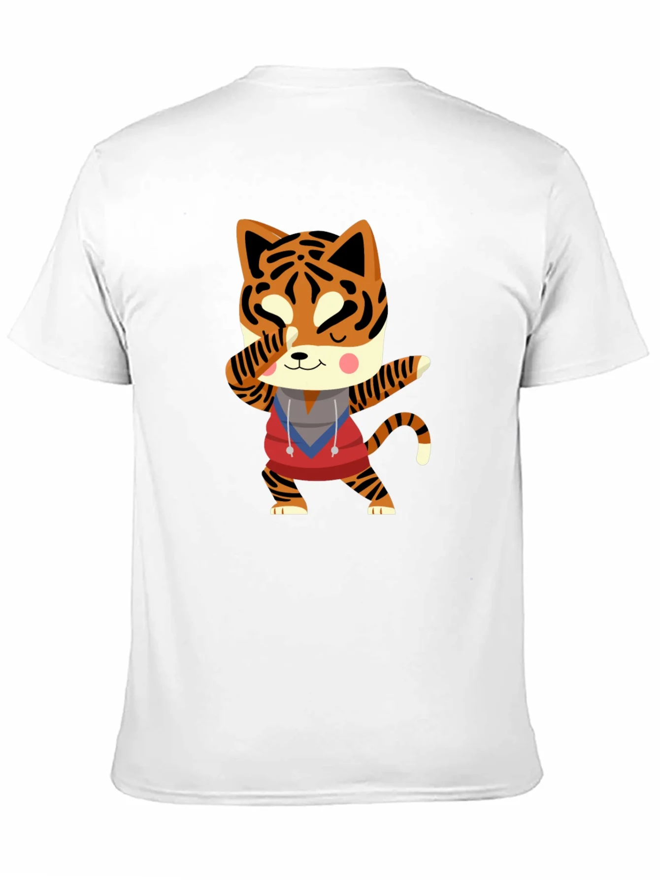 Camiseta Negra con Tigre Kawaii