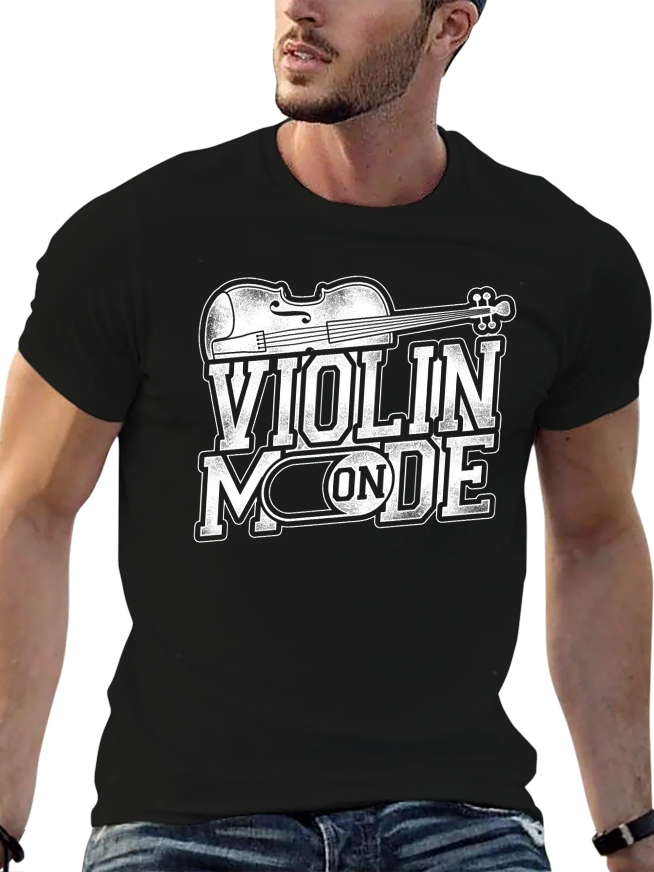 Rebbecca Violin Mode On Graphic T-Shirt - Black