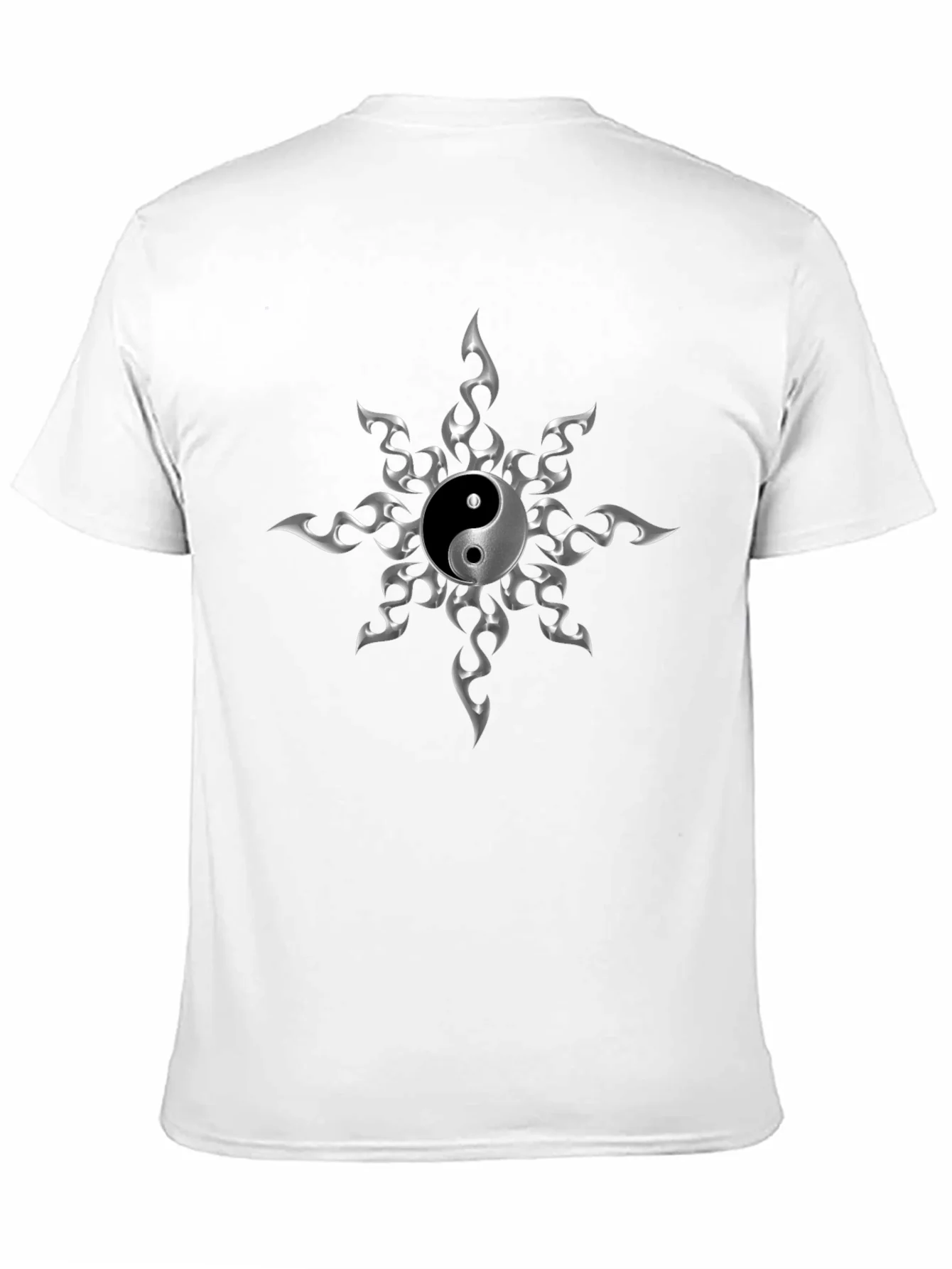 Rebbecca Yin Yang Flame Graphic T-Shirt