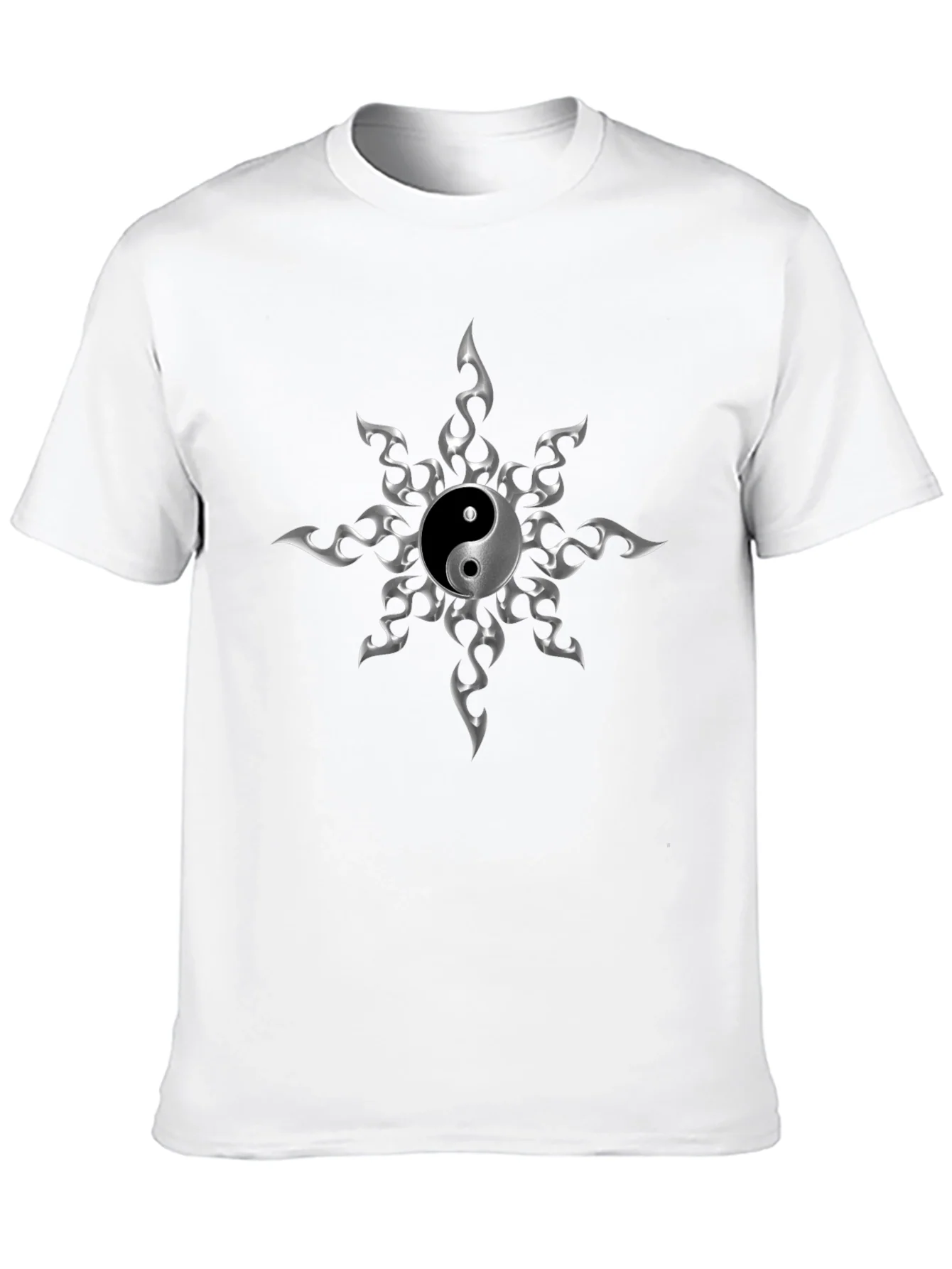Rebbecca Yin Yang Flame Graphic T-Shirt