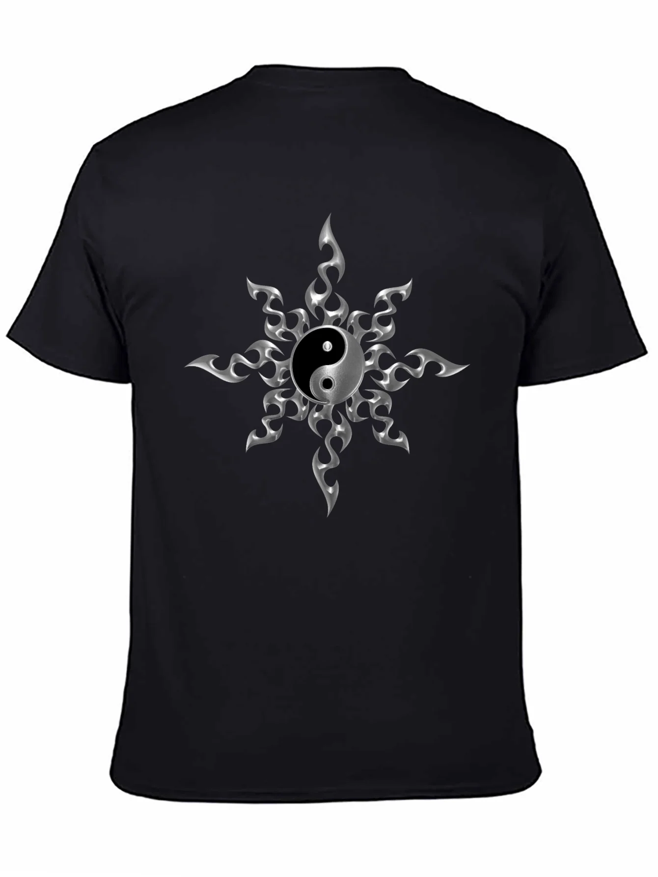 Rebbecca Yin Yang Flame Graphic T-Shirt