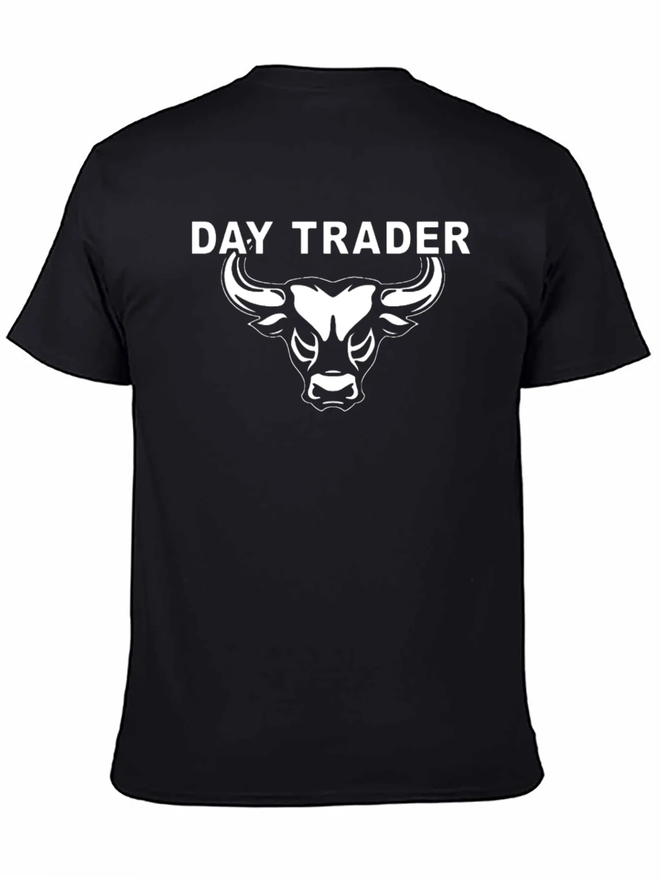 Camiseta Negra Day Trader Toro Blanco