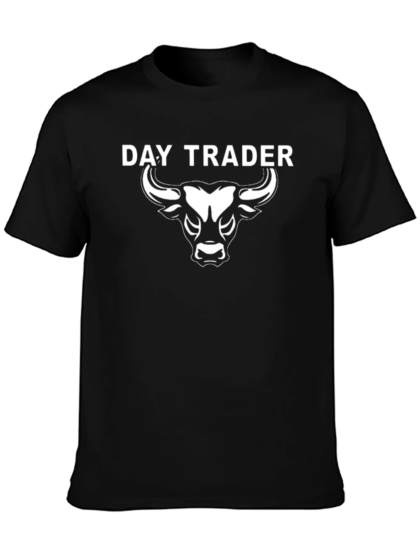 Camiseta Negra Day Trader Toro Blanco