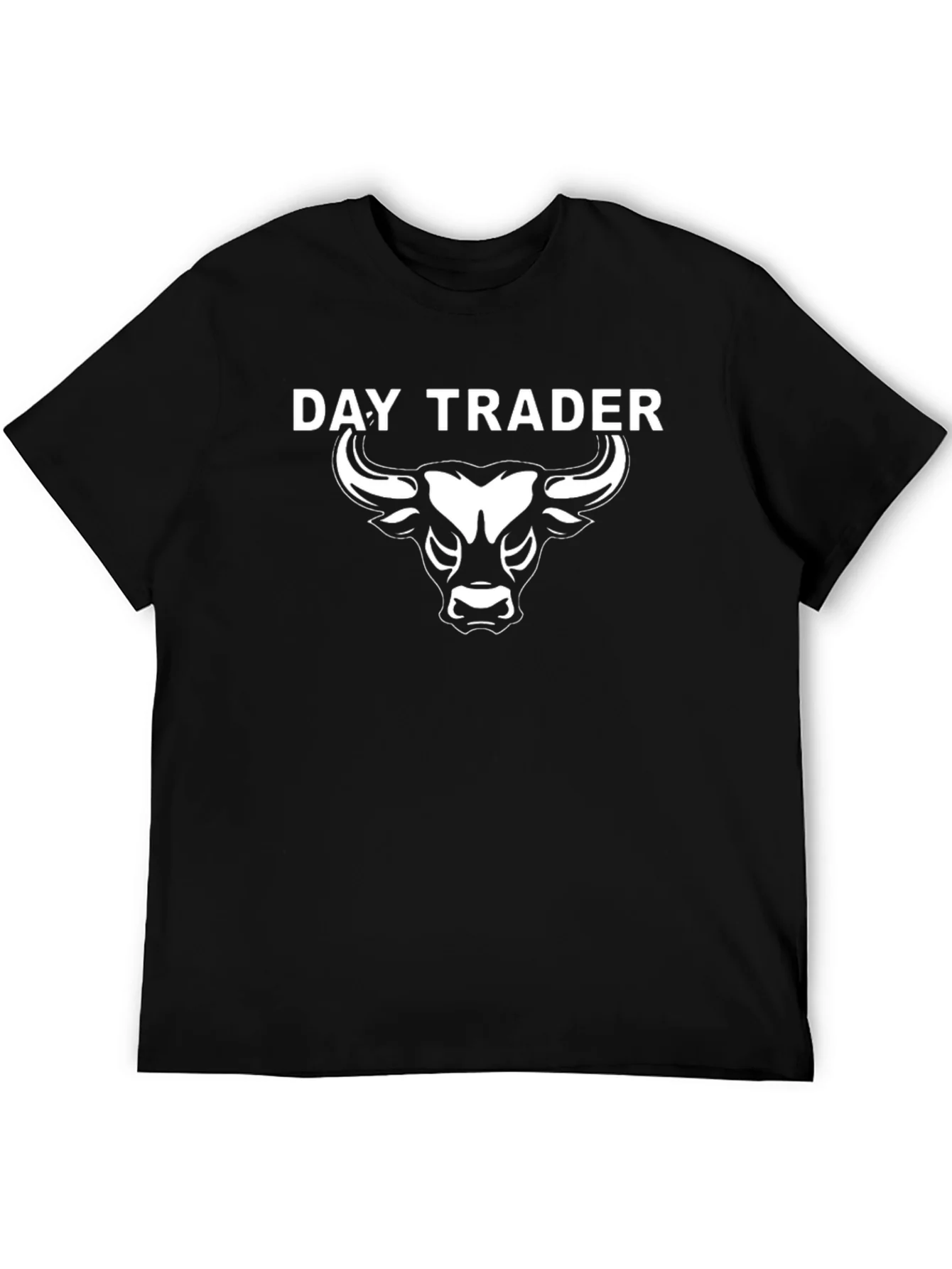 Camiseta Negra Day Trader Toro Blanco