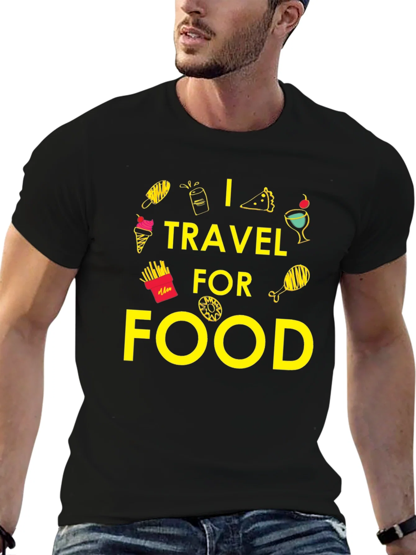 Rebbecca I Travel For Food Graphic T-Shirt