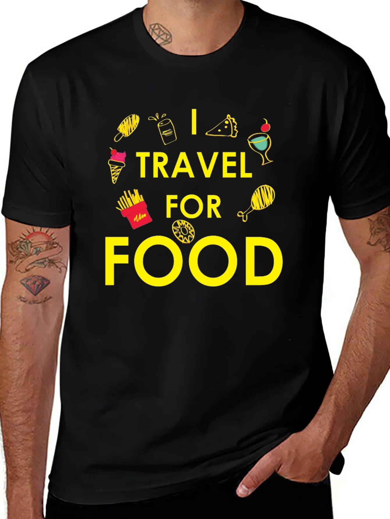 Rebbecca I Travel For Food Graphic T-Shirt