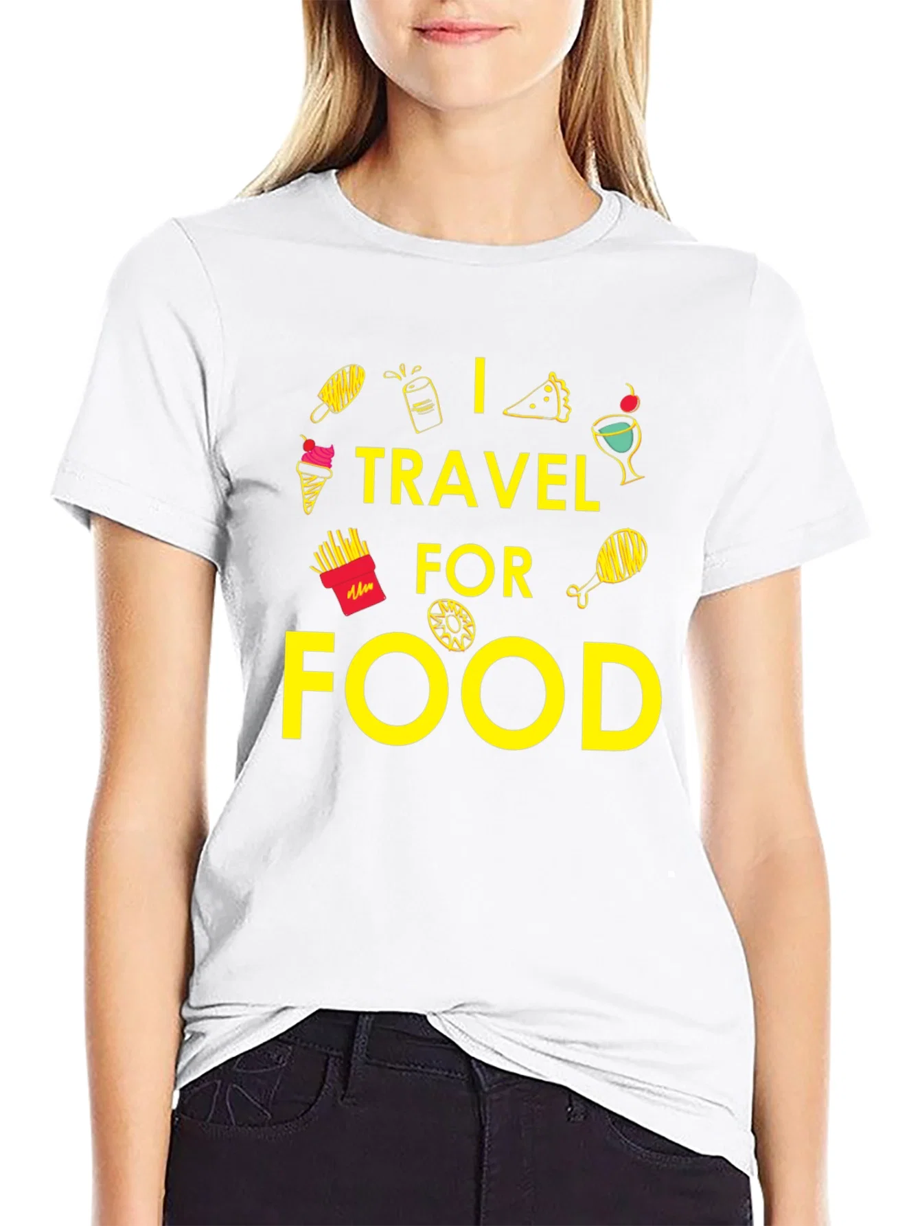 Rebbecca I Travel For Food Graphic T-Shirt