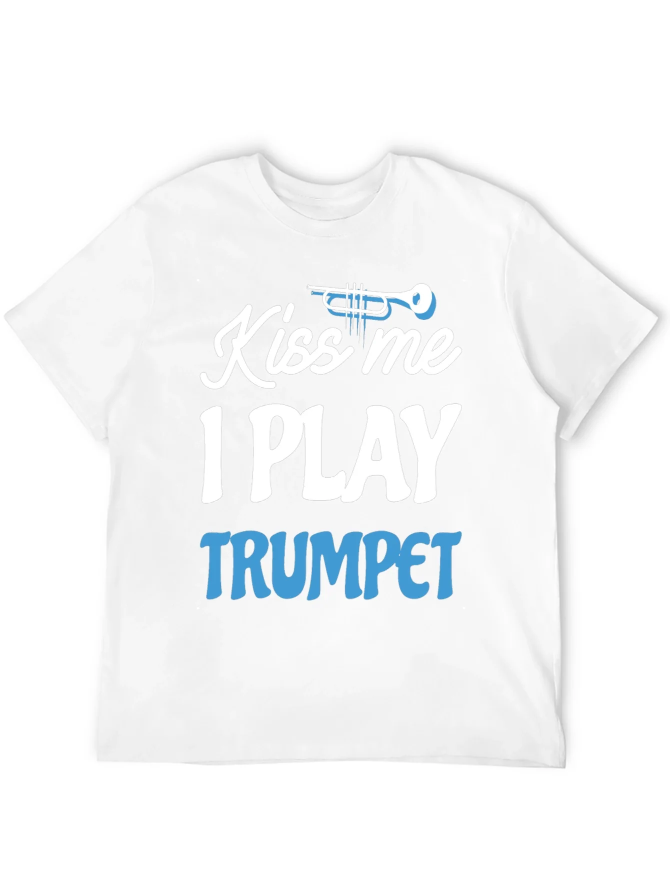 Camiseta Negra Kiss Me I Play Trumpet