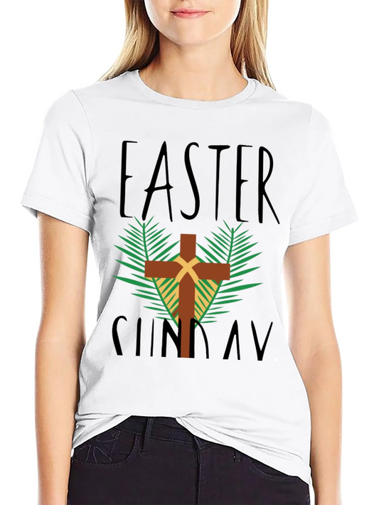 Rebbecca Easter Sunday Cross Graphic T-Shirt