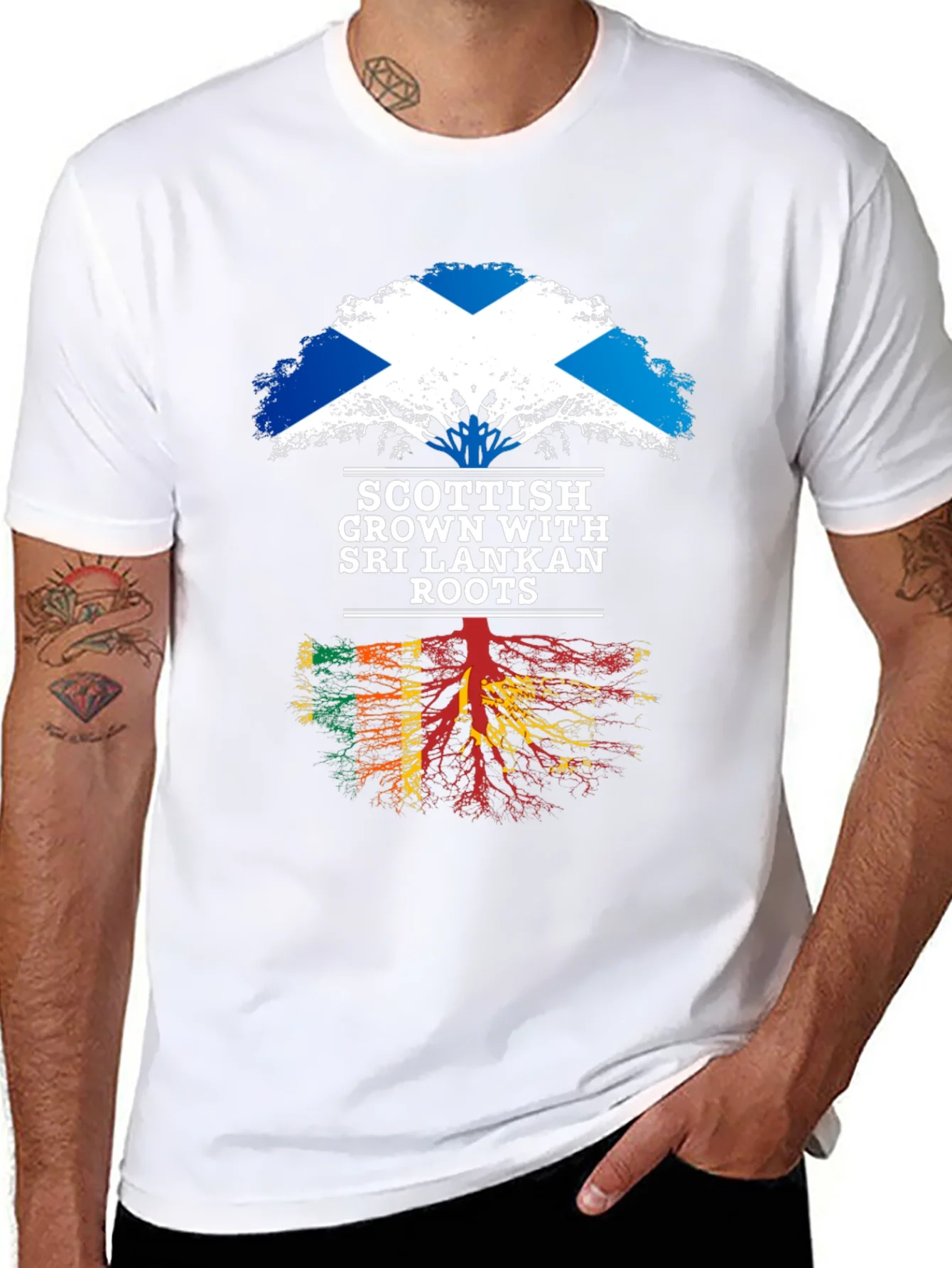 Camiseta Hombre Ra¨ªces Escocesas Sri Lanka