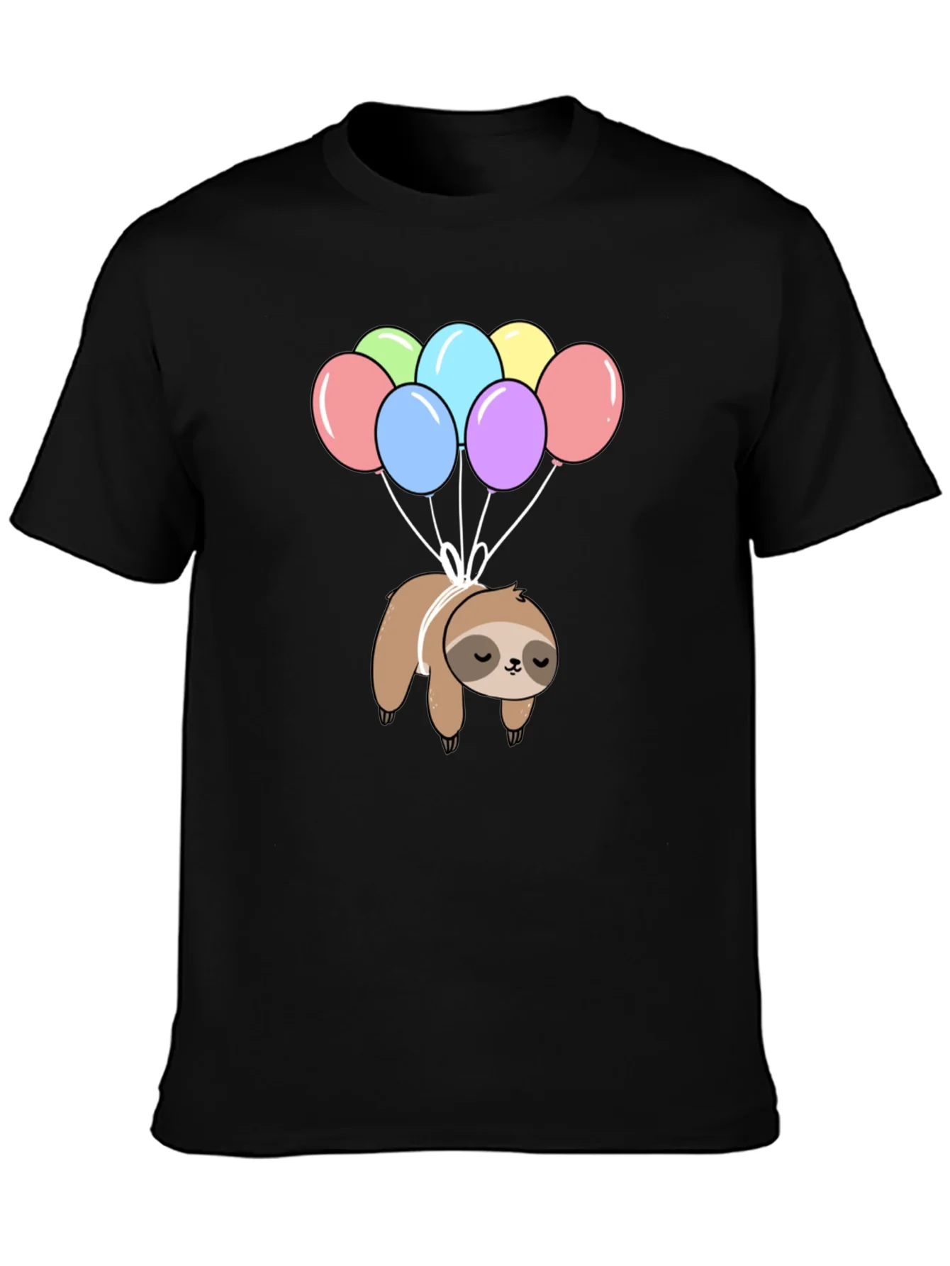 Rebbecca Sloth Balloon Graphic T-Shirt - Fun Animal Tee