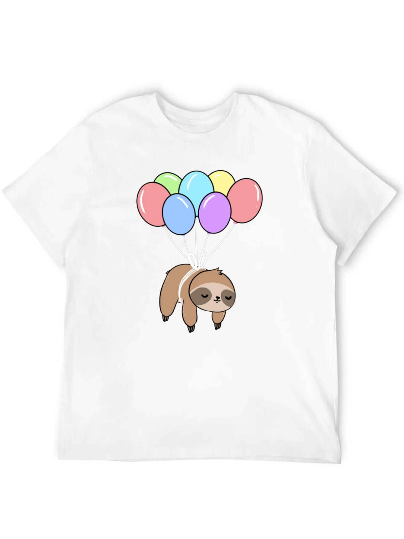 Rebbecca Sloth Balloon Graphic T-Shirt - Fun Animal Tee