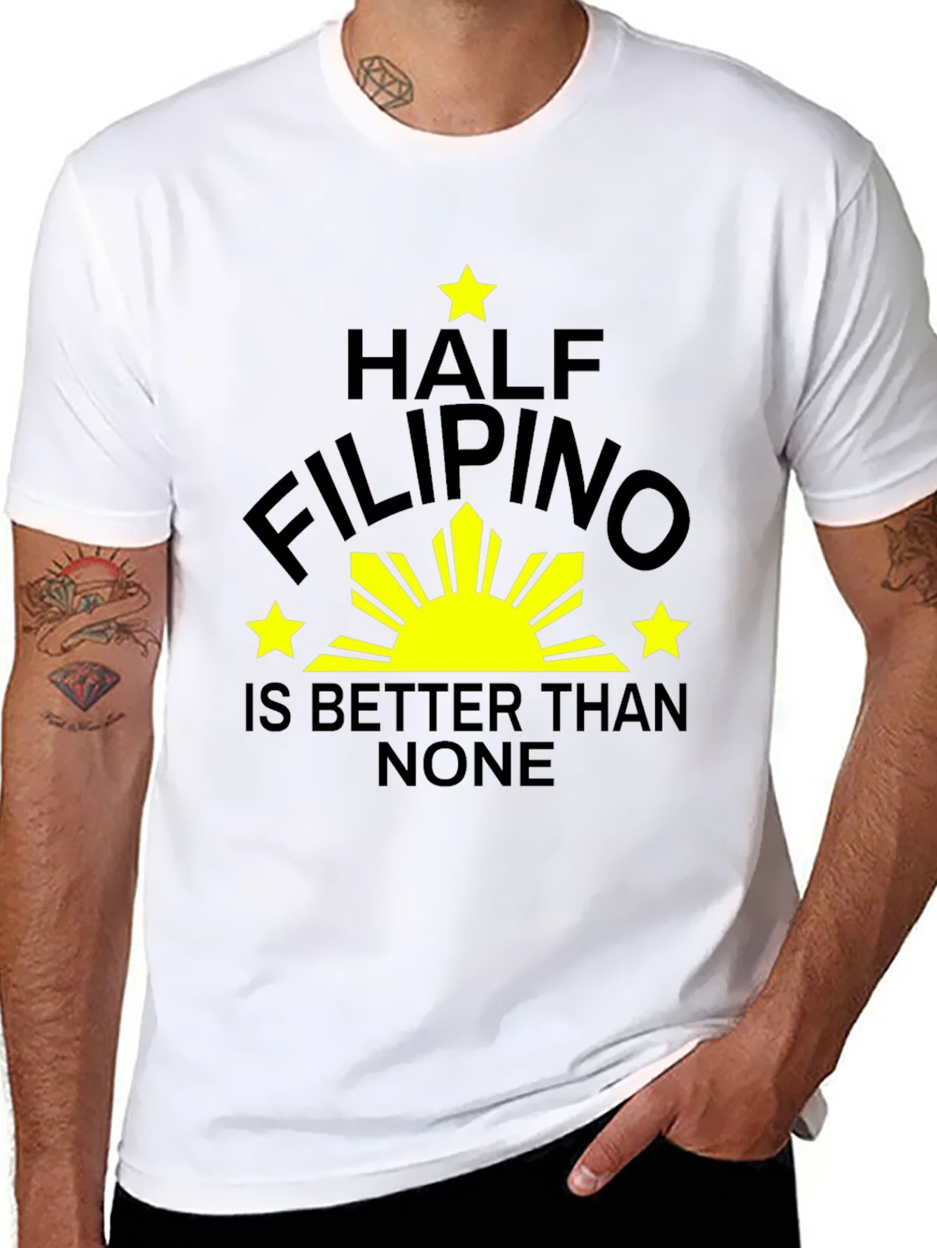 Camiseta Negra Mitad Filipino