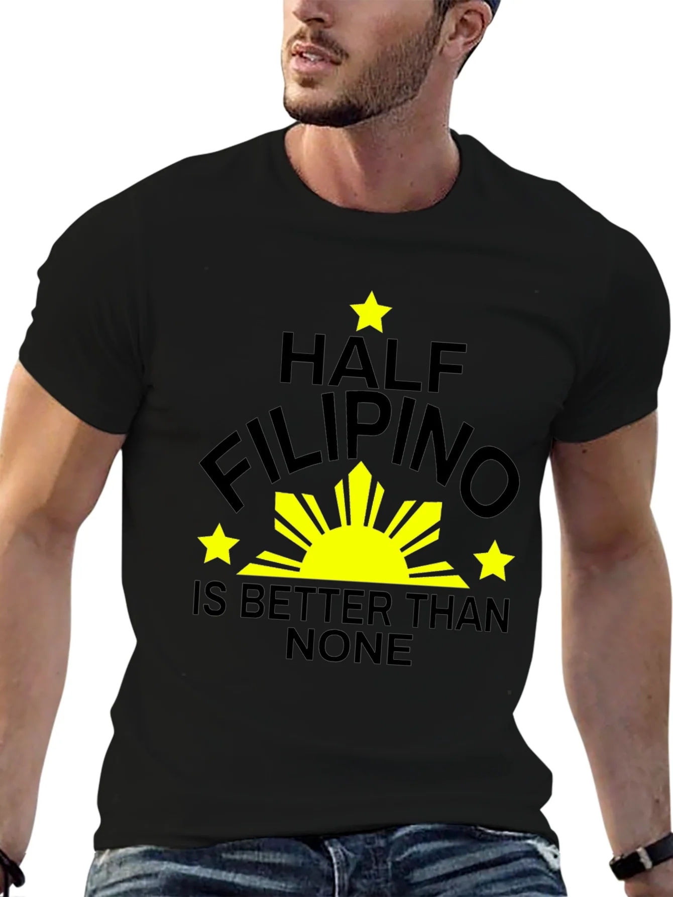 Camiseta Negra Mitad Filipino