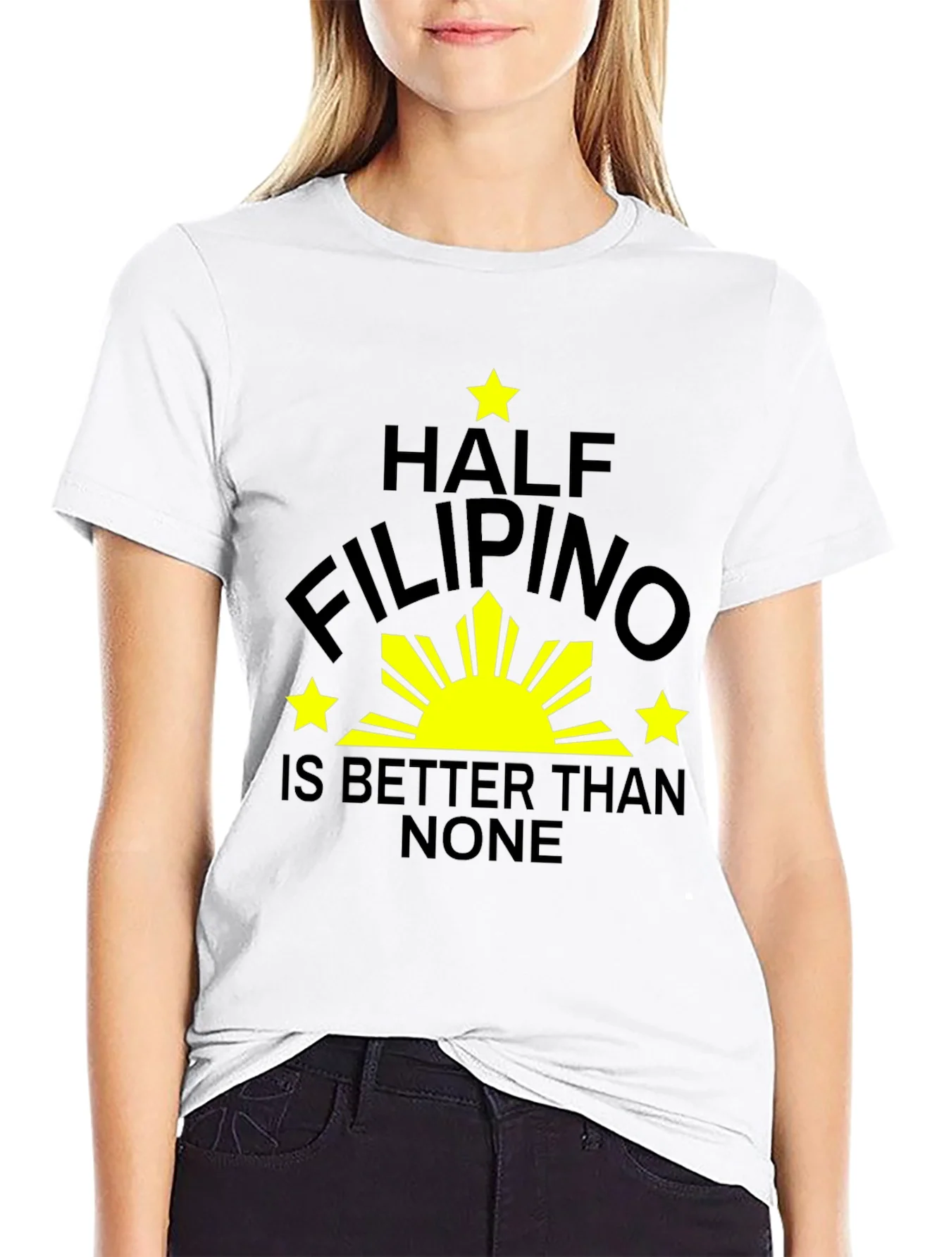 Camiseta Negra Mitad Filipino