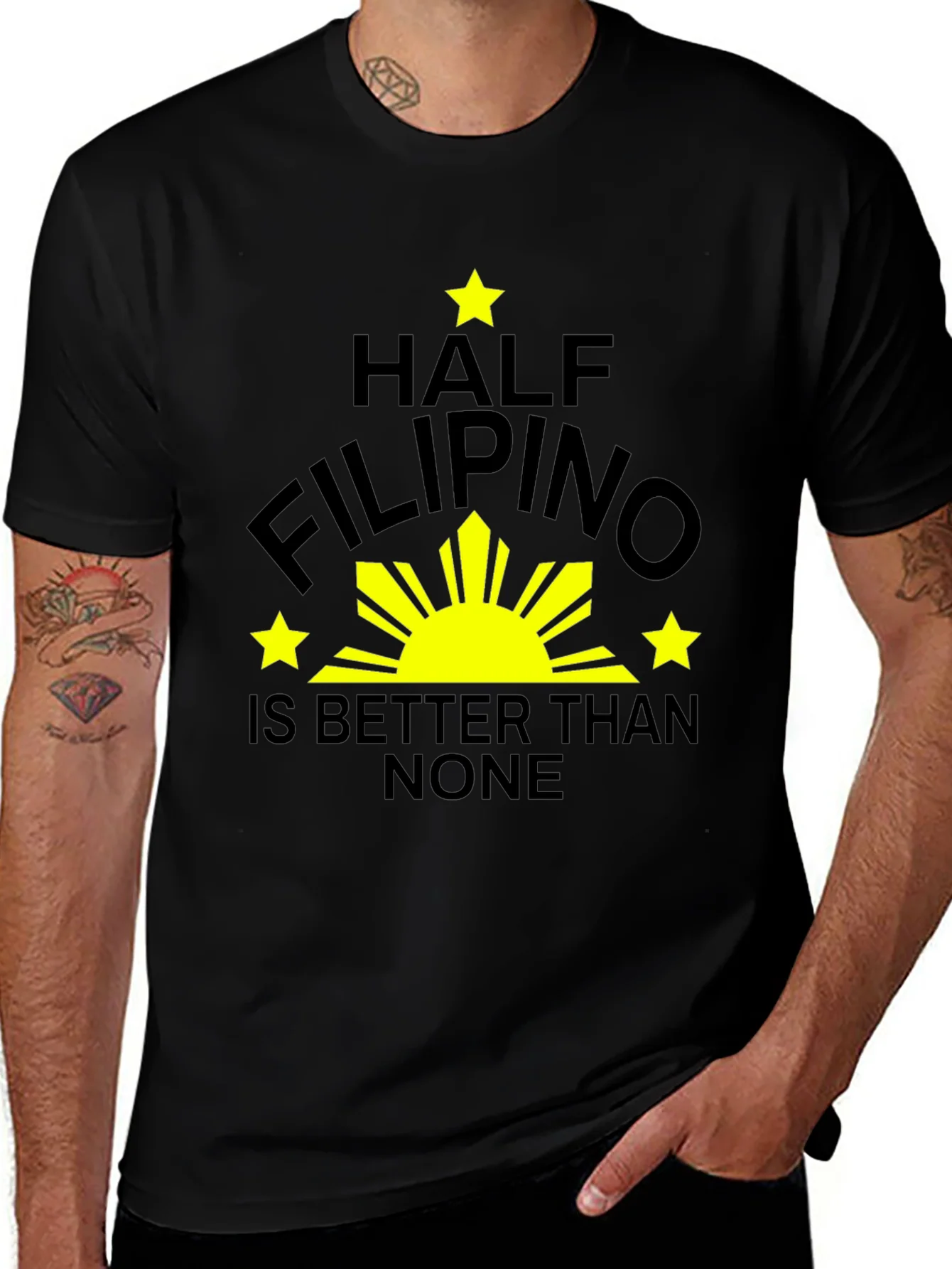Camiseta Negra Mitad Filipino