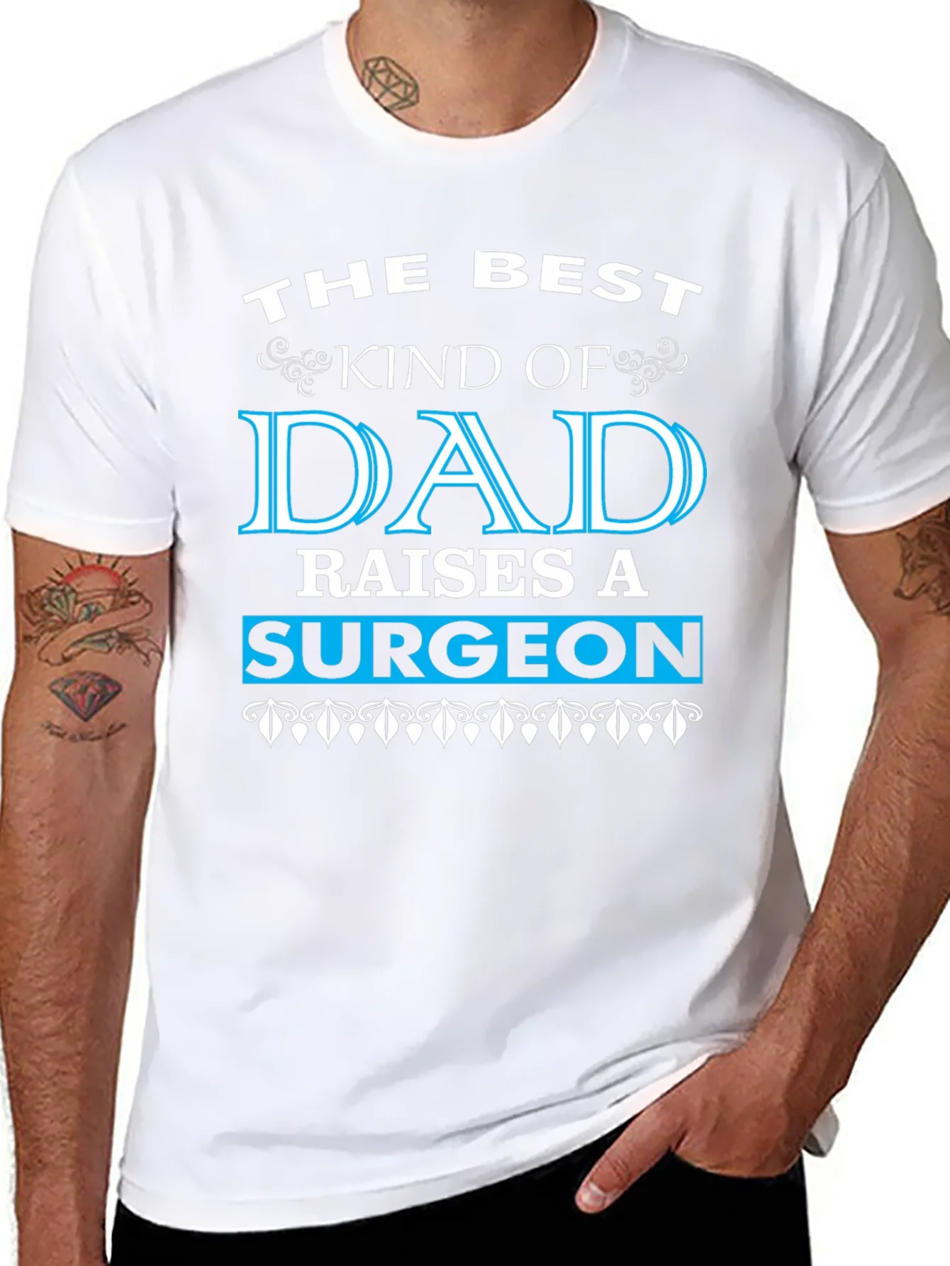 Rebbecca Best Dad Raises a Surgeon Black T-Shirt