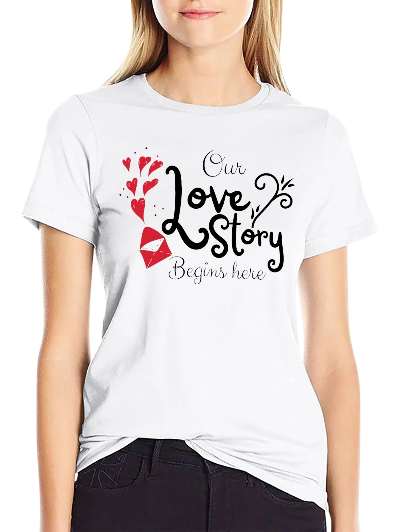 Rebbecca Our Love Story Begins Here T-Shirt
