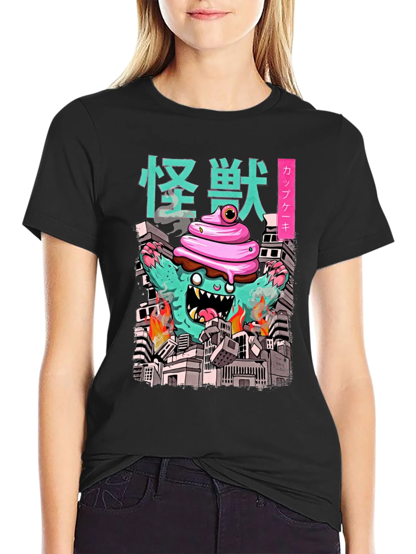 Rebbecca Cupcake Kaiju Graphic Tee - Monster T-Shirt