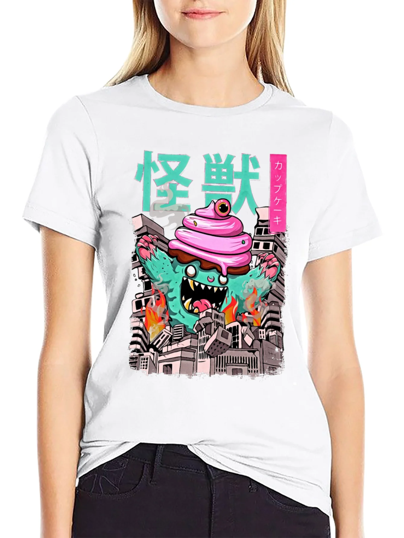 Rebbecca Cupcake Kaiju Graphic Tee - Monster T-Shirt
