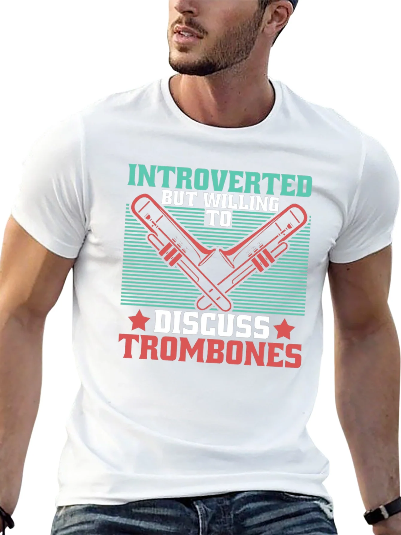 Rebbecca Introverted Trombone T-Shirt - Music Lover Tee