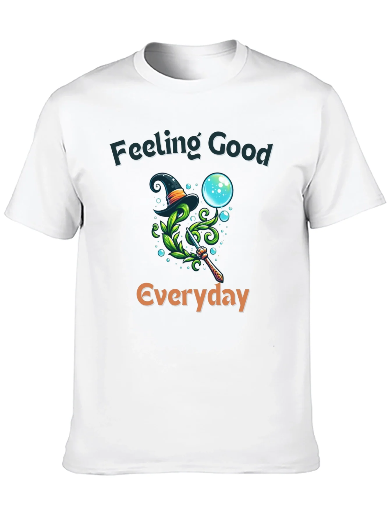 Camiseta Negra con Dise?o M¨¢gico y Frase Motivacional