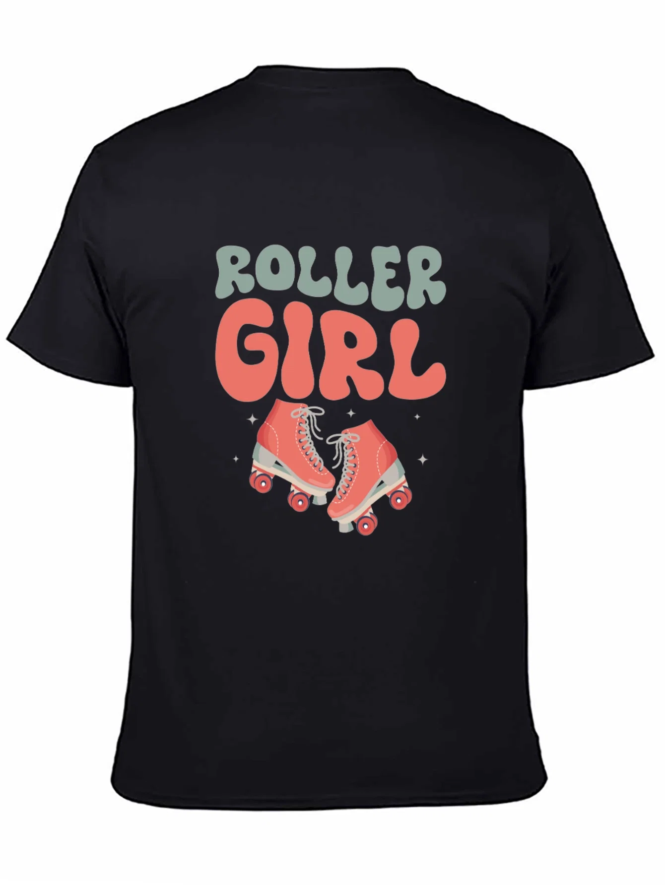 Rebbecca Retro Roller Girl Black T-Shirt