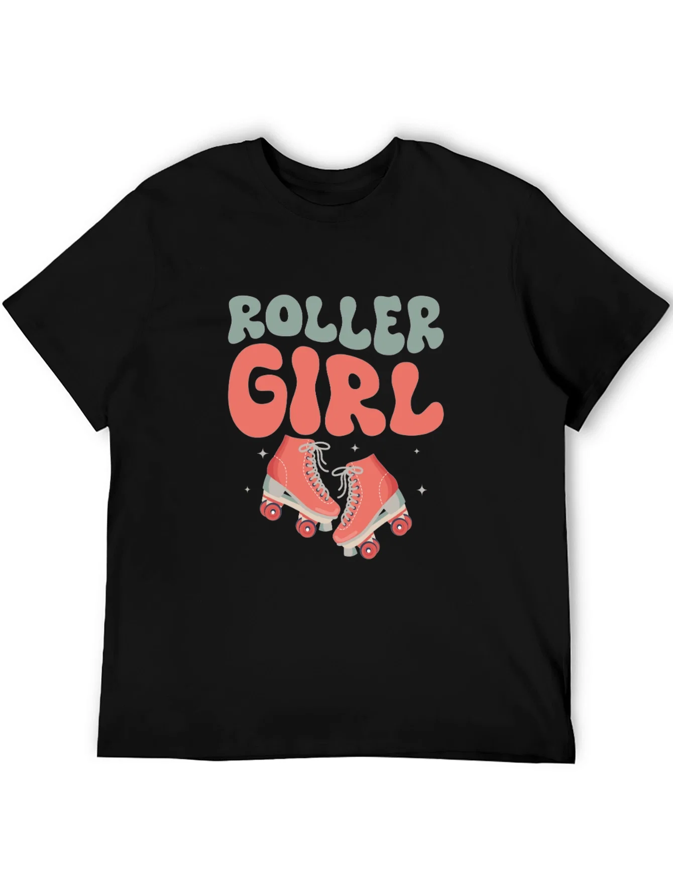 Rebbecca Retro Roller Girl Black T-Shirt