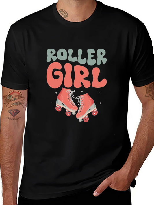 Rebbecca Retro Roller Girl Black T-Shirt