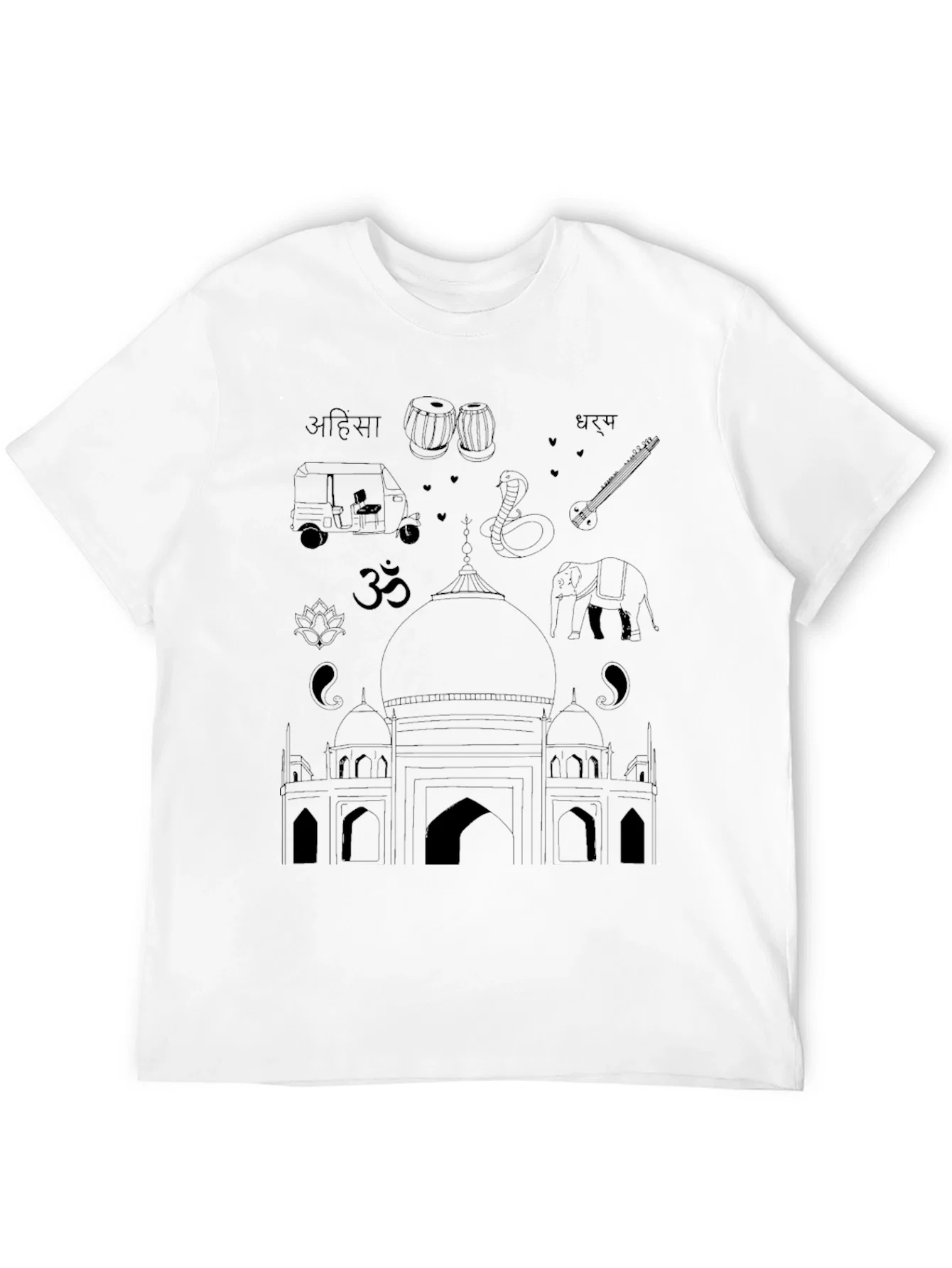 Rebbecca India Travel T-Shirt - Black Cotton Tee