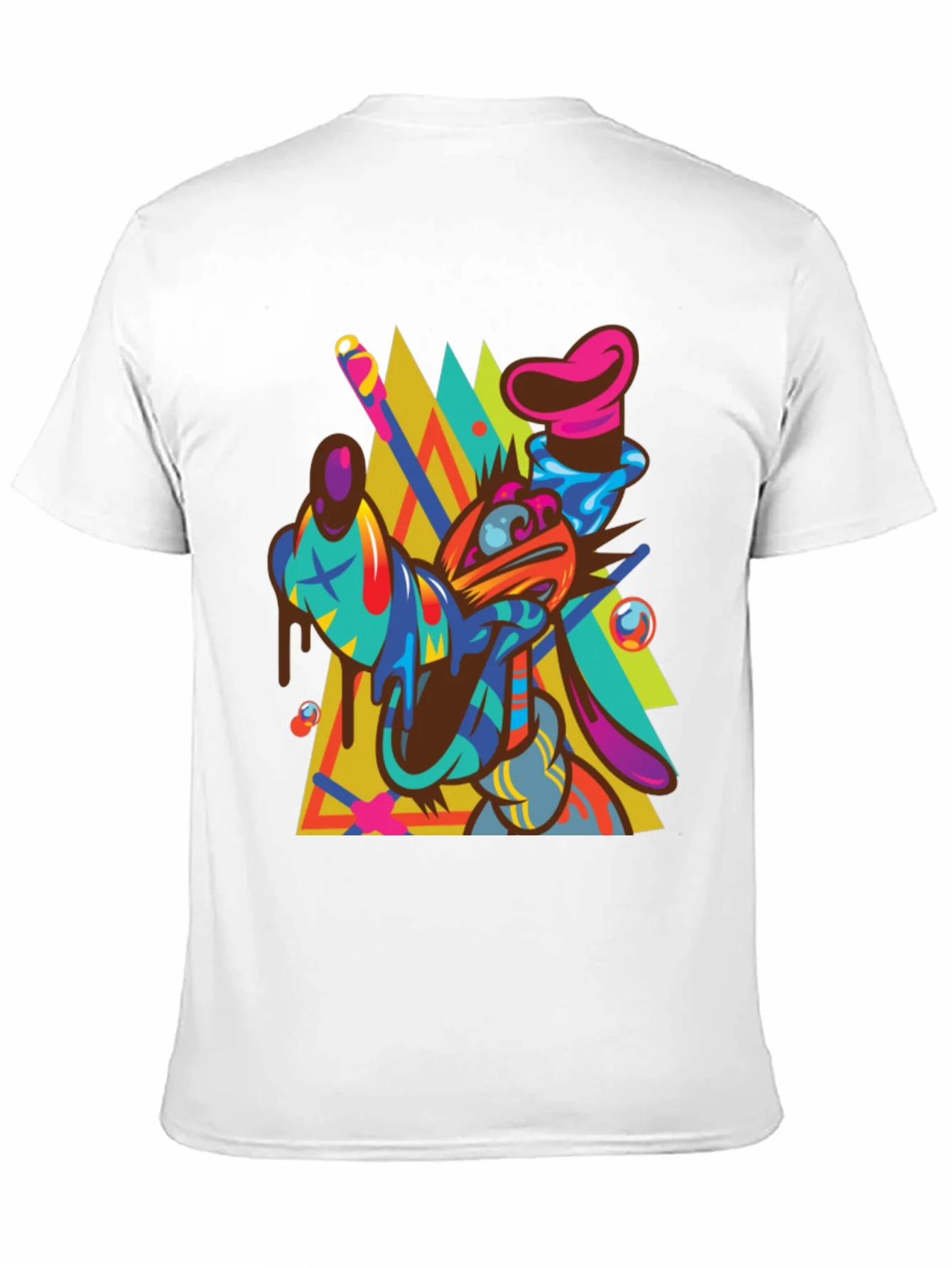 Rebbecca Abstract Goofy Graphic Print Black T-Shirt