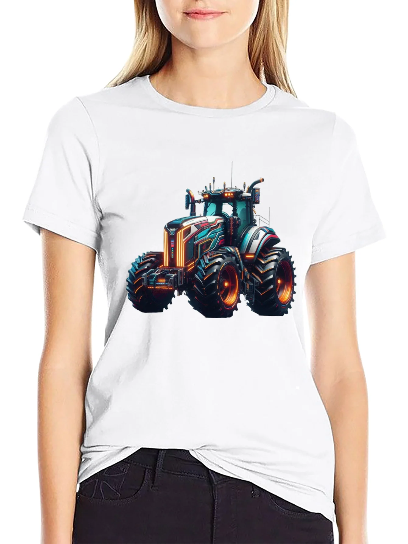 Rebbecca Futuristic Tractor Graphic Tee