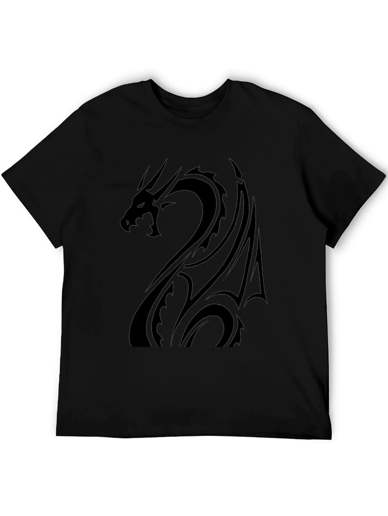 Camiseta Negra Drag¨®n Tribal Elegante