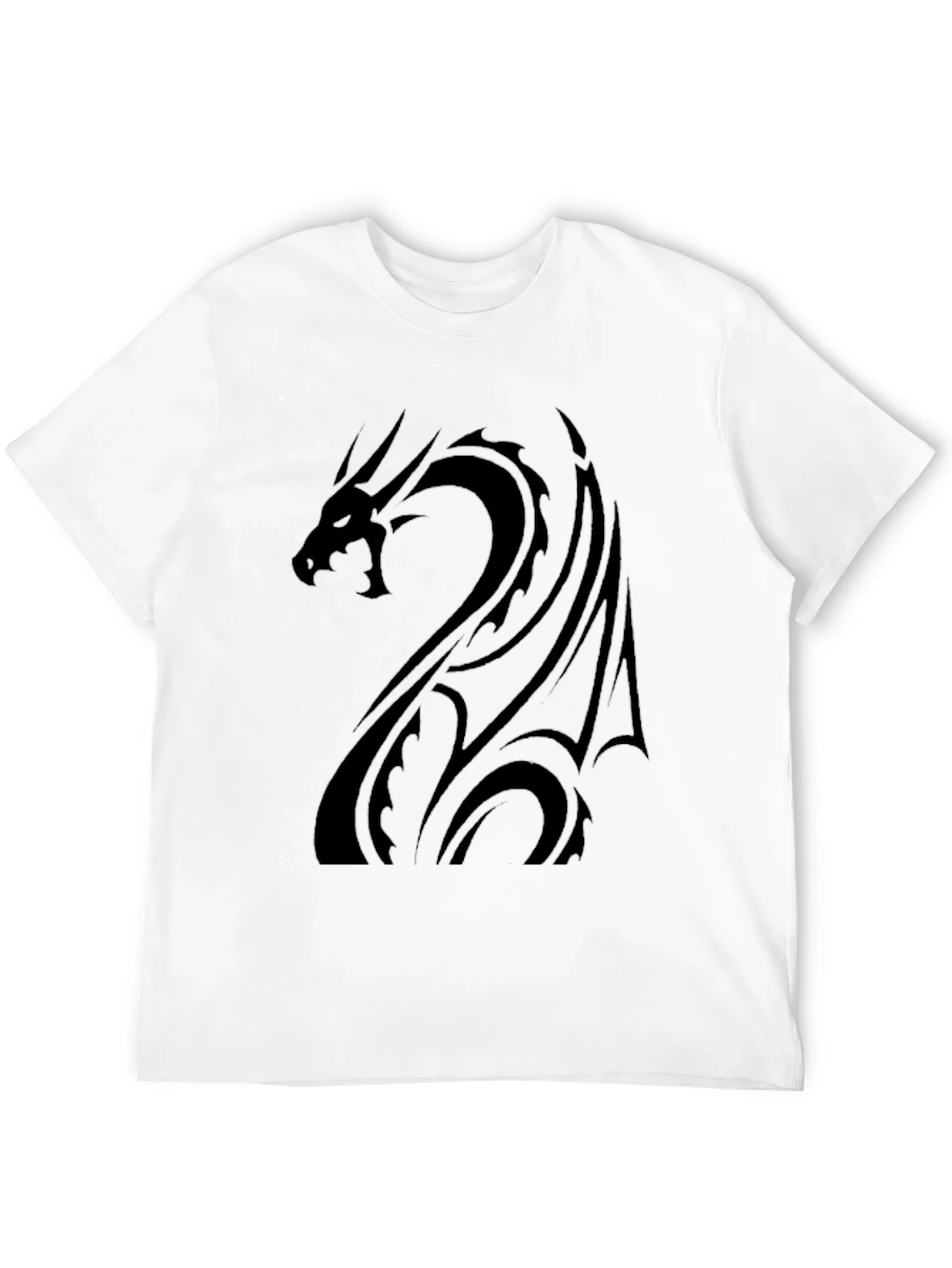 Camiseta Negra Drag¨®n Tribal Elegante