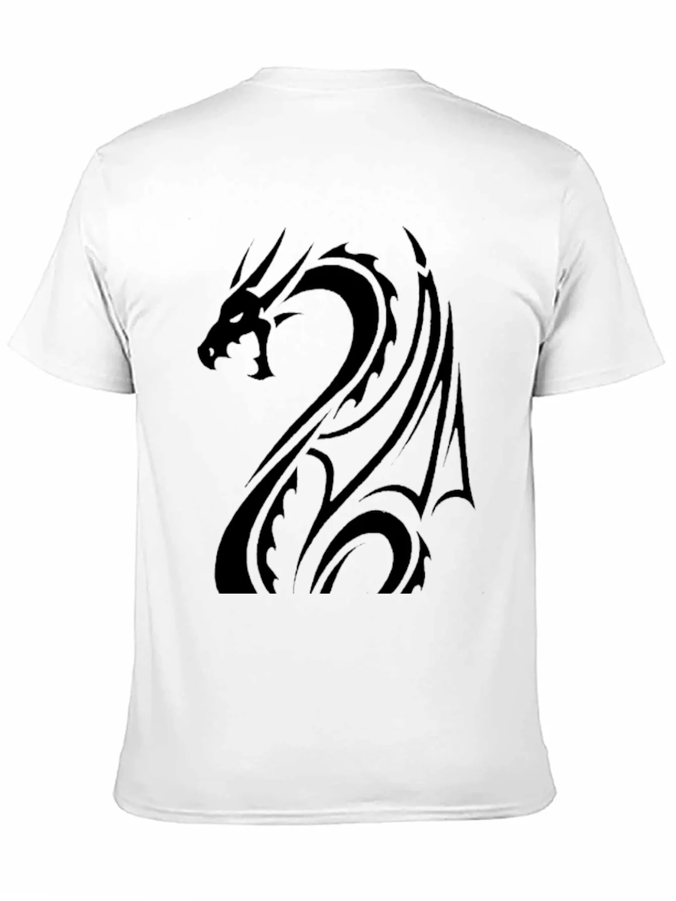 Camiseta Negra Drag¨®n Tribal Elegante