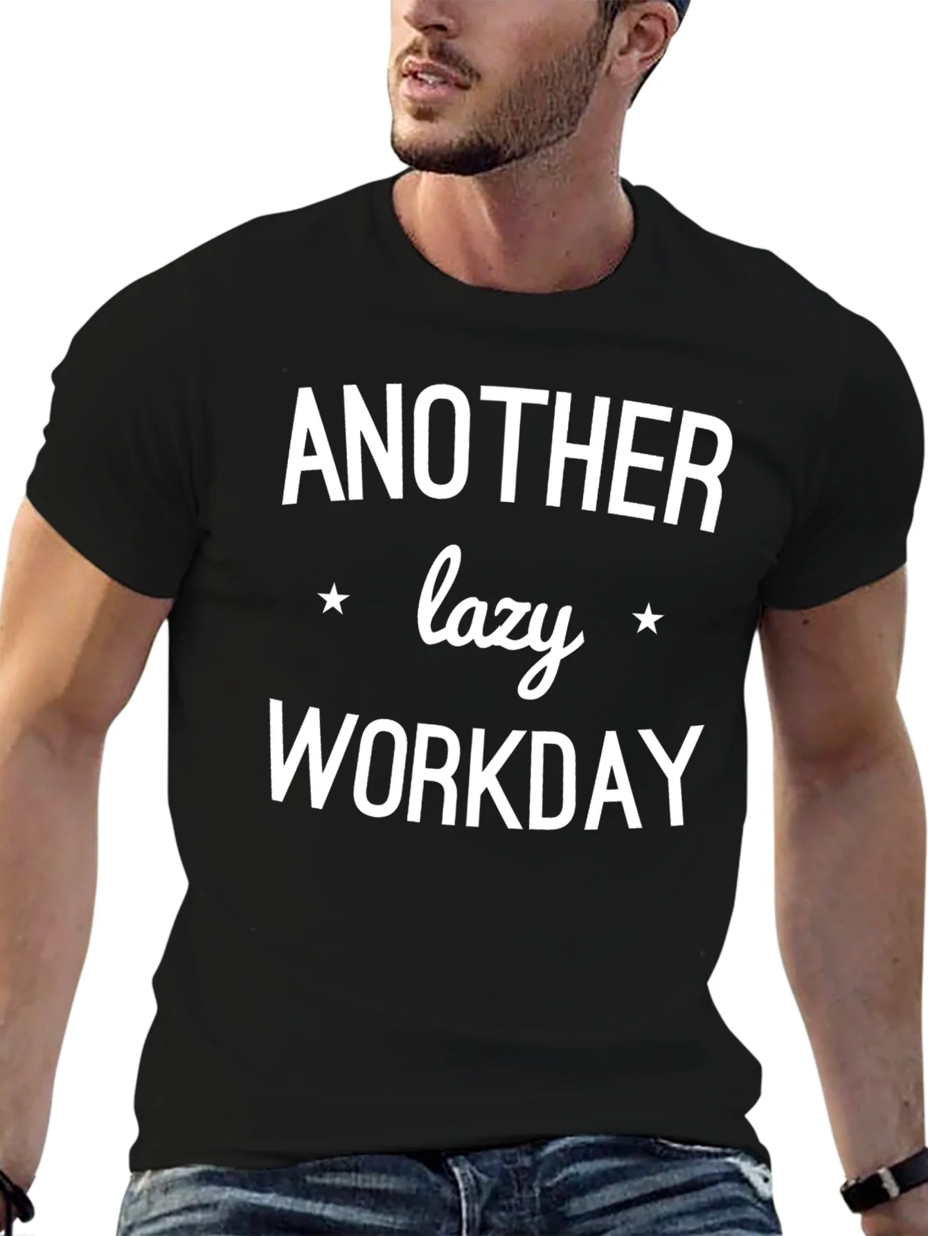 Rebbecca Another Lazy Workday Black Graphic Tee