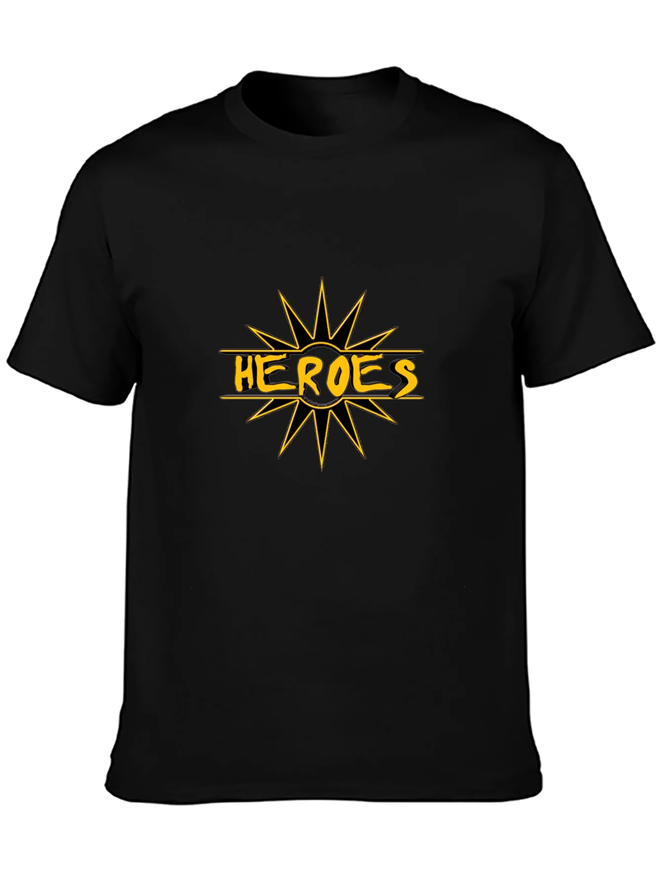 Camiseta Negra H¨¦roes Dise?o Sol