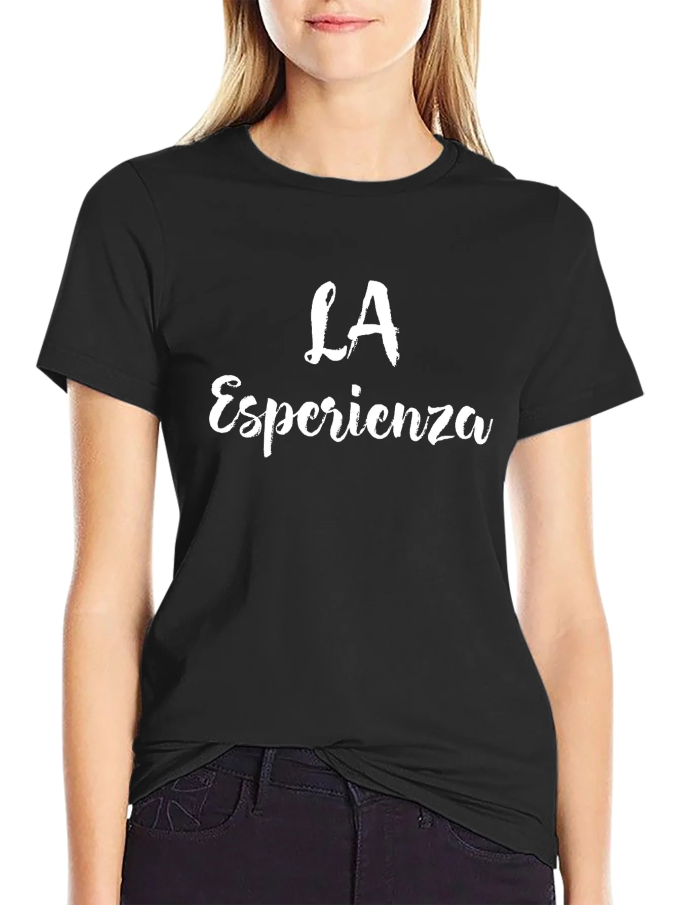 Rebbecca LA Esperienza Graphic Tee - Black Cotton T-Shirt