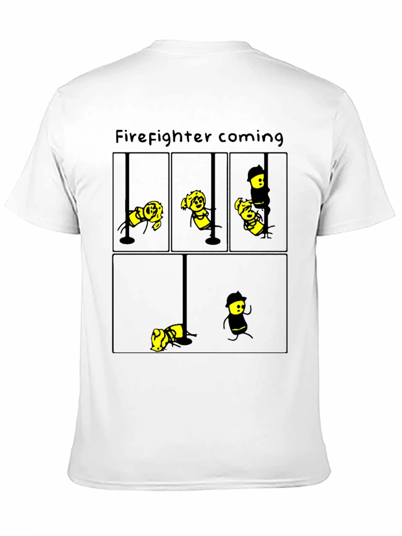 Camiseta Negra Bomberos Divertidos