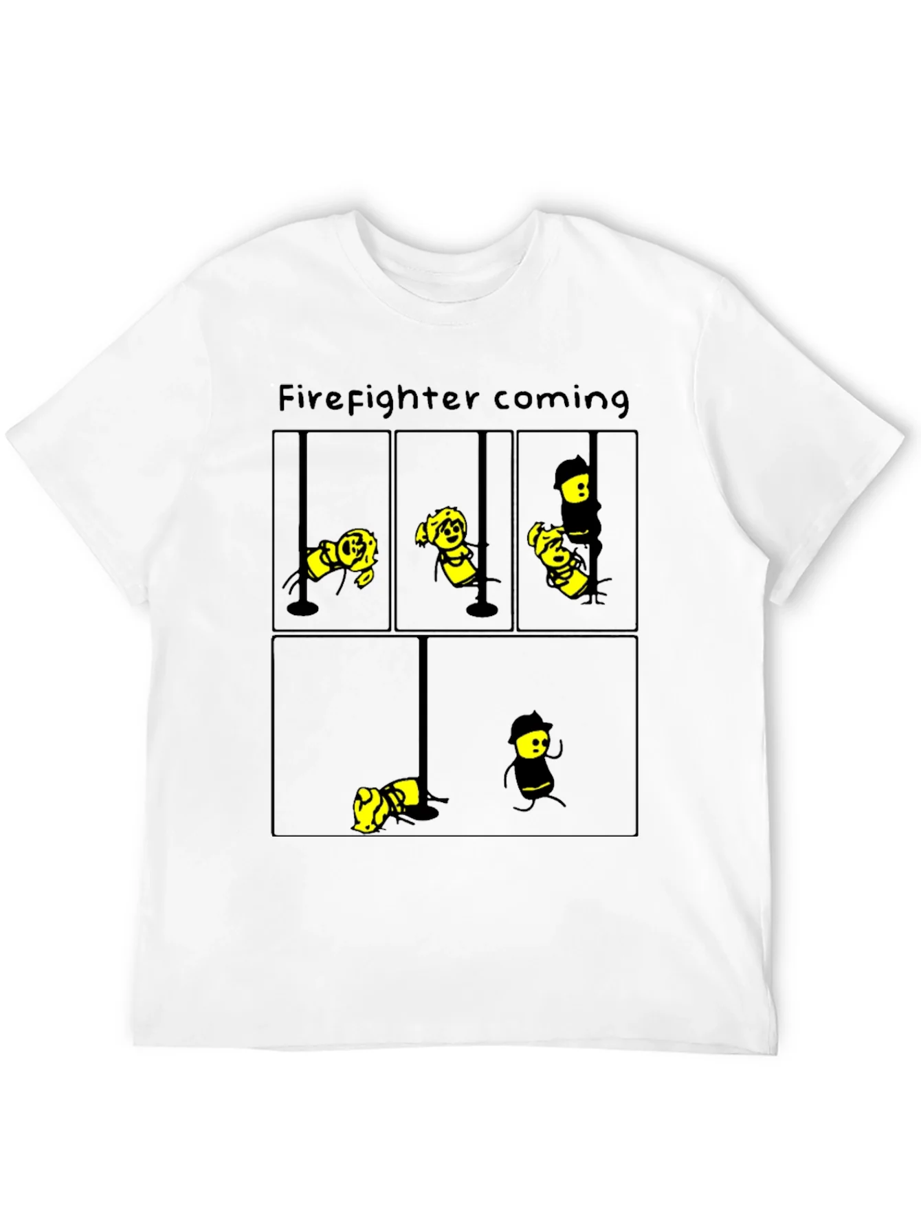 Camiseta Negra Bomberos Divertidos