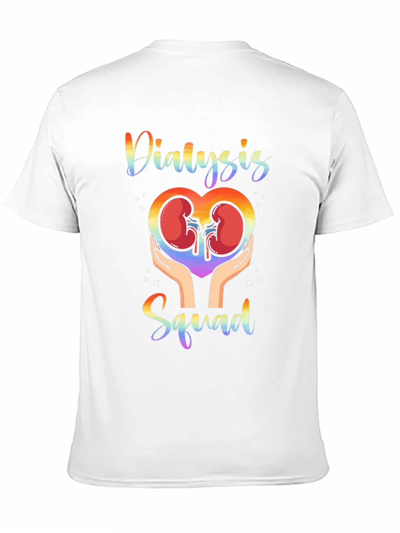 Rebbecca Dialysis Squad Rainbow T-Shirt Kidney Support Tee