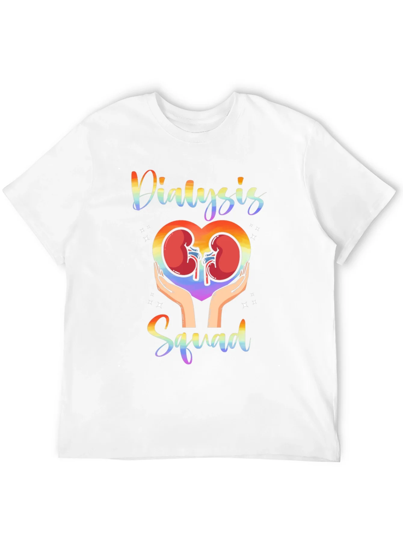 Rebbecca Dialysis Squad Rainbow T-Shirt Kidney Support Tee