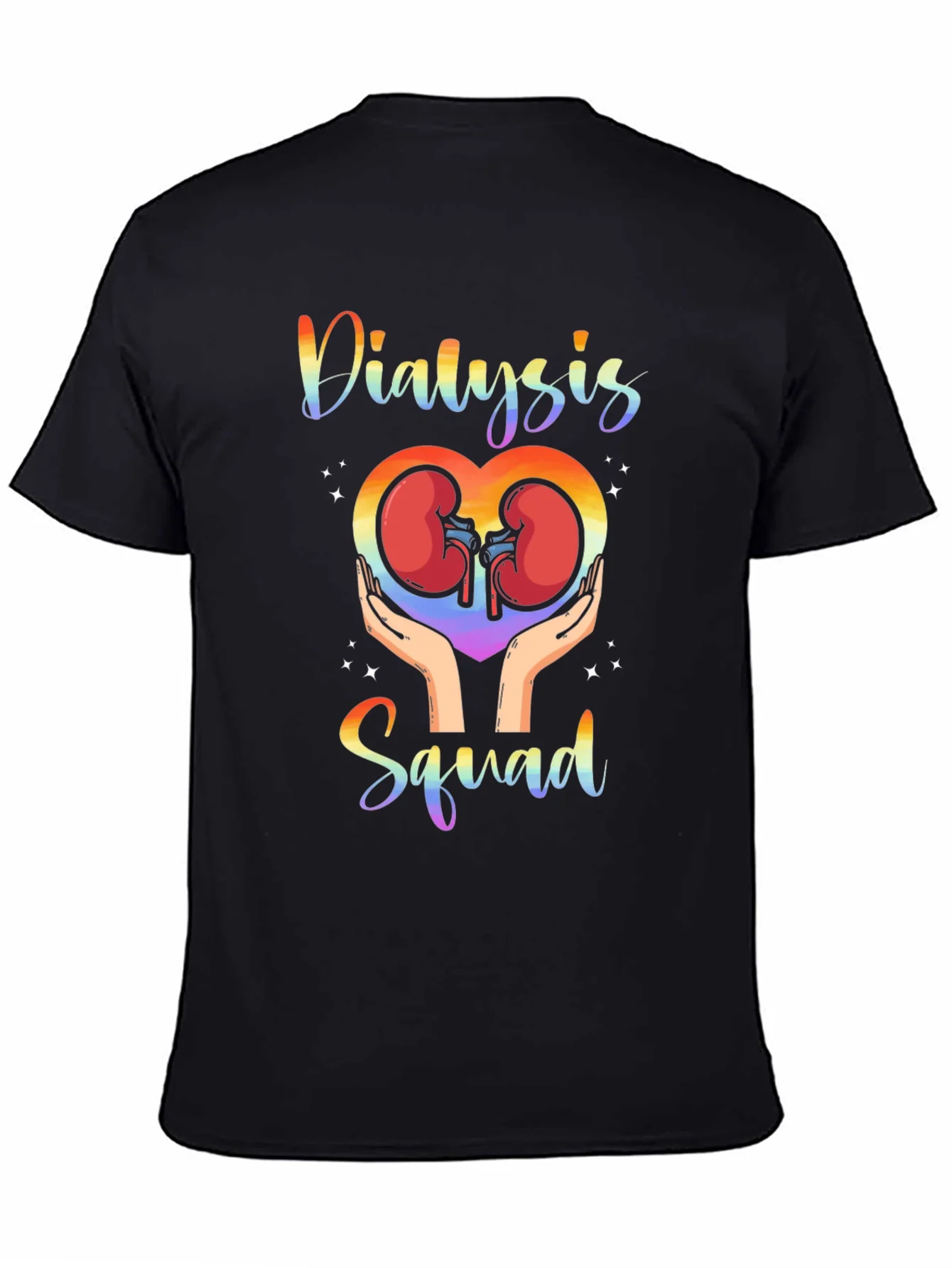 Rebbecca Dialysis Squad Rainbow T-Shirt Kidney Support Tee